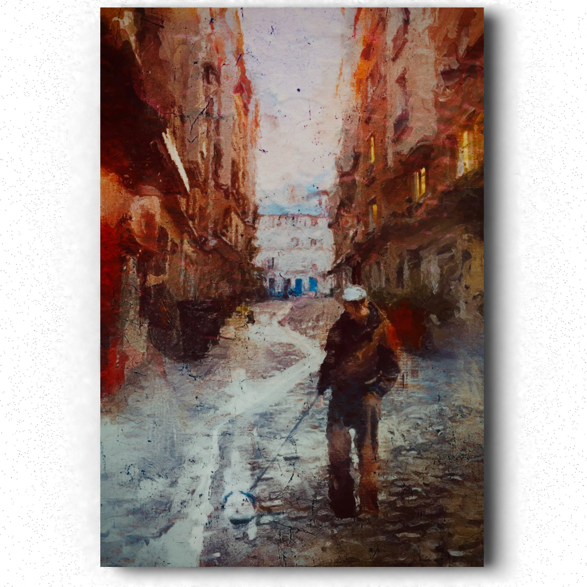 Le Vieil Homme et son chien - Square Vermenouze, Paris