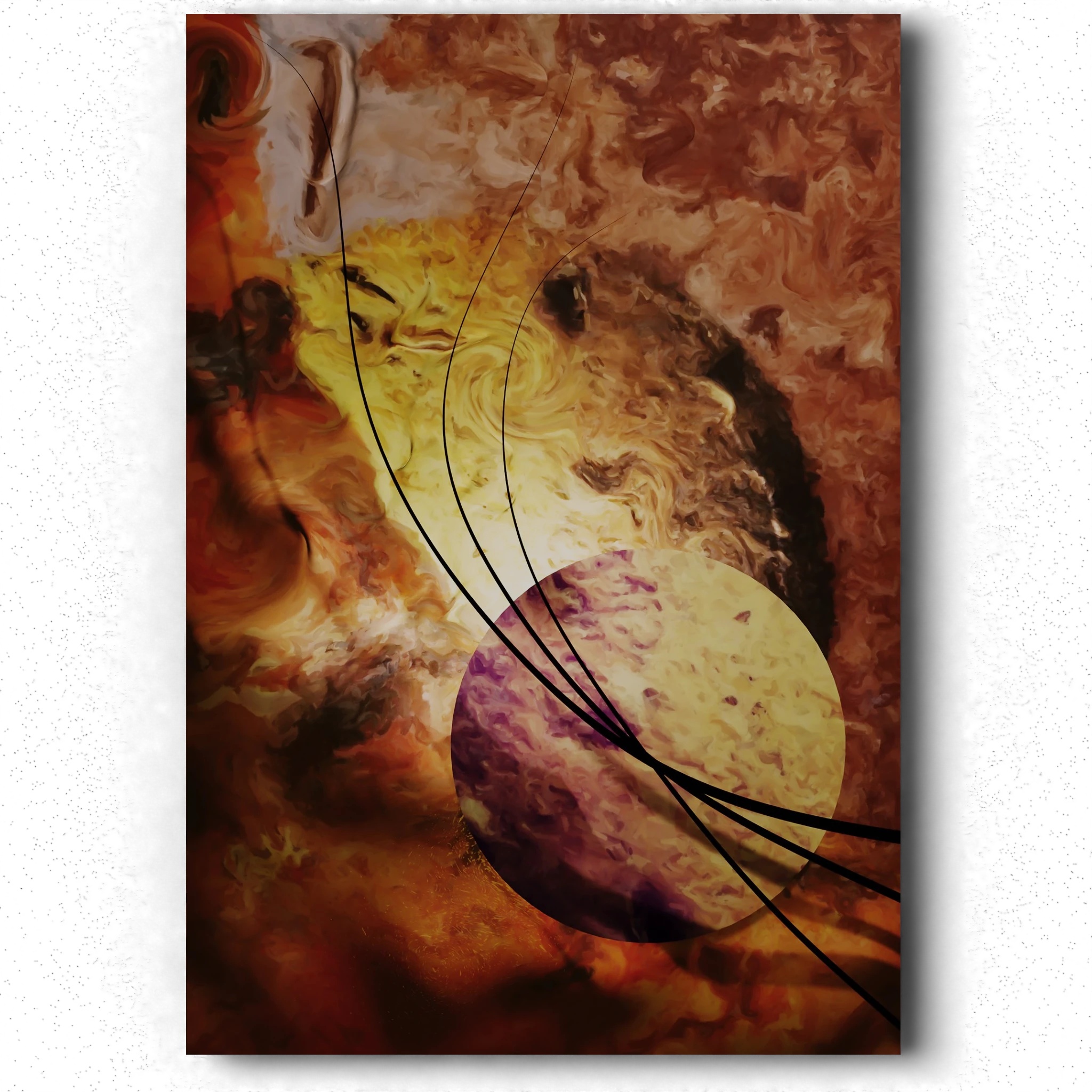 Nouveau Monde - Essai abstrait, peinture relief — Arnaud Quercy