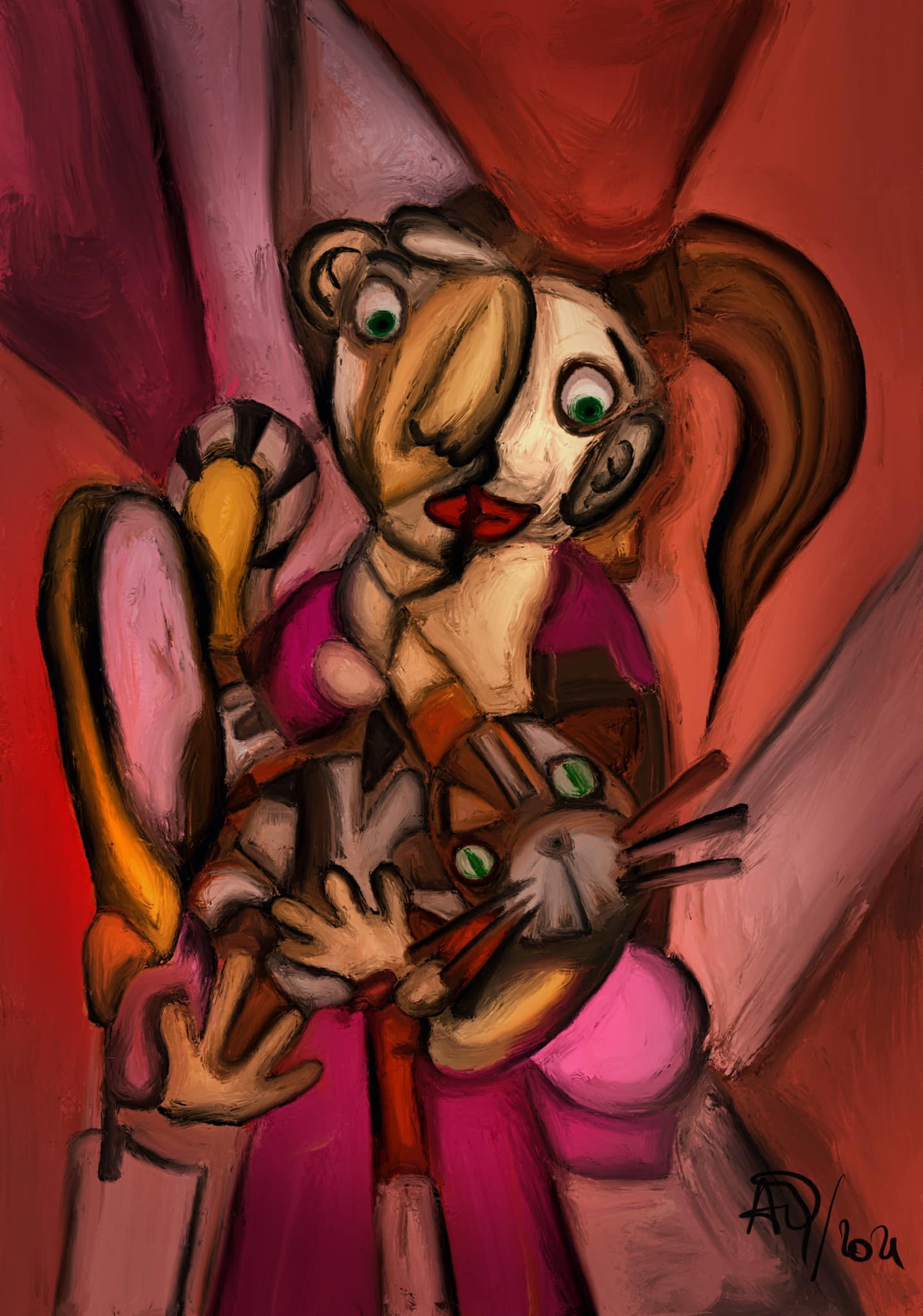 The little girl and her cat — Arnaud Quercy