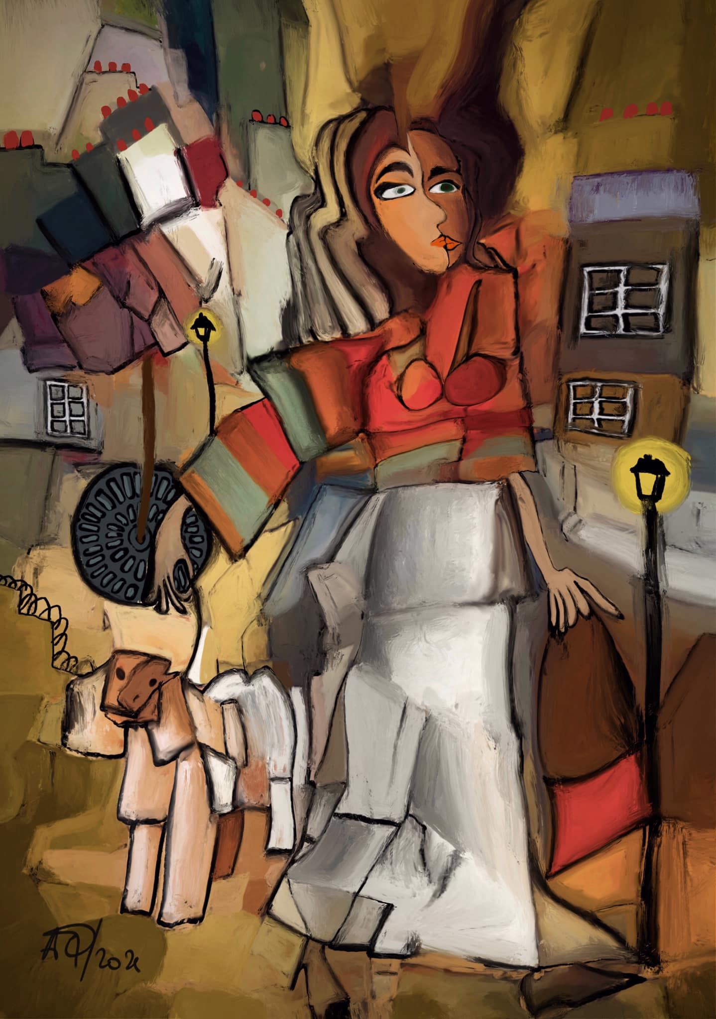 The woman and her dog — Arnaud Quercy