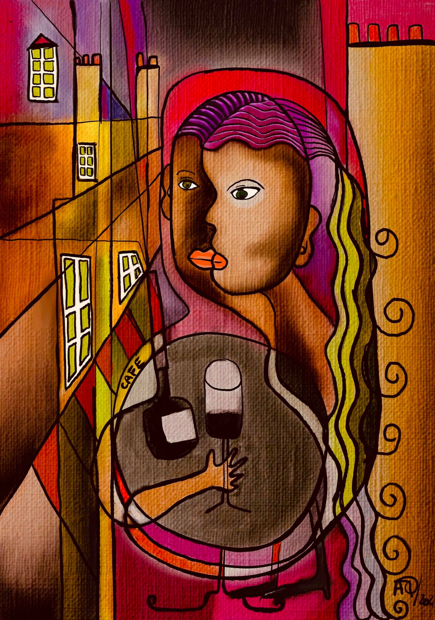 The woman at the café — Arnaud Quercy