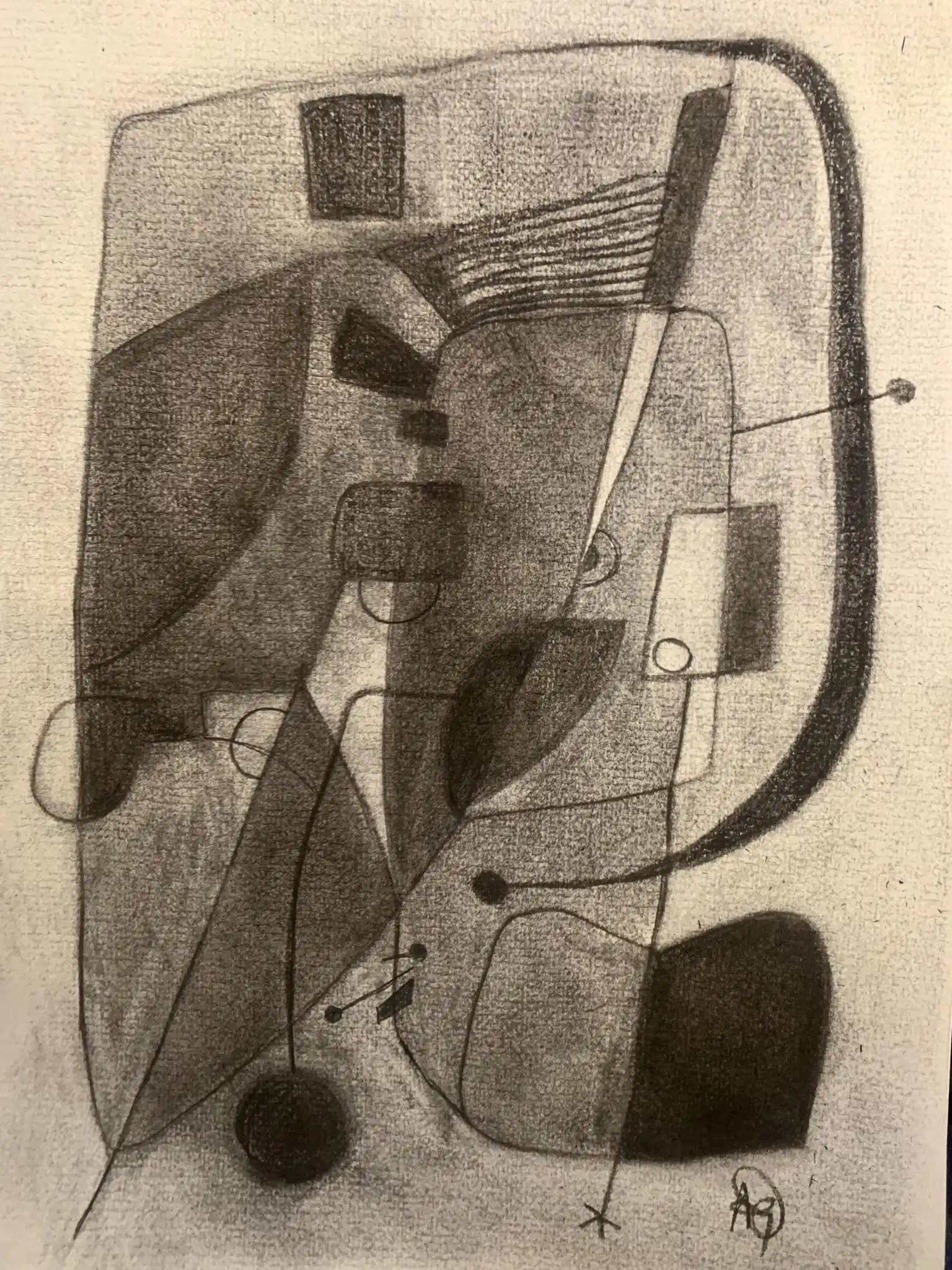 Charcoal titled Bertram