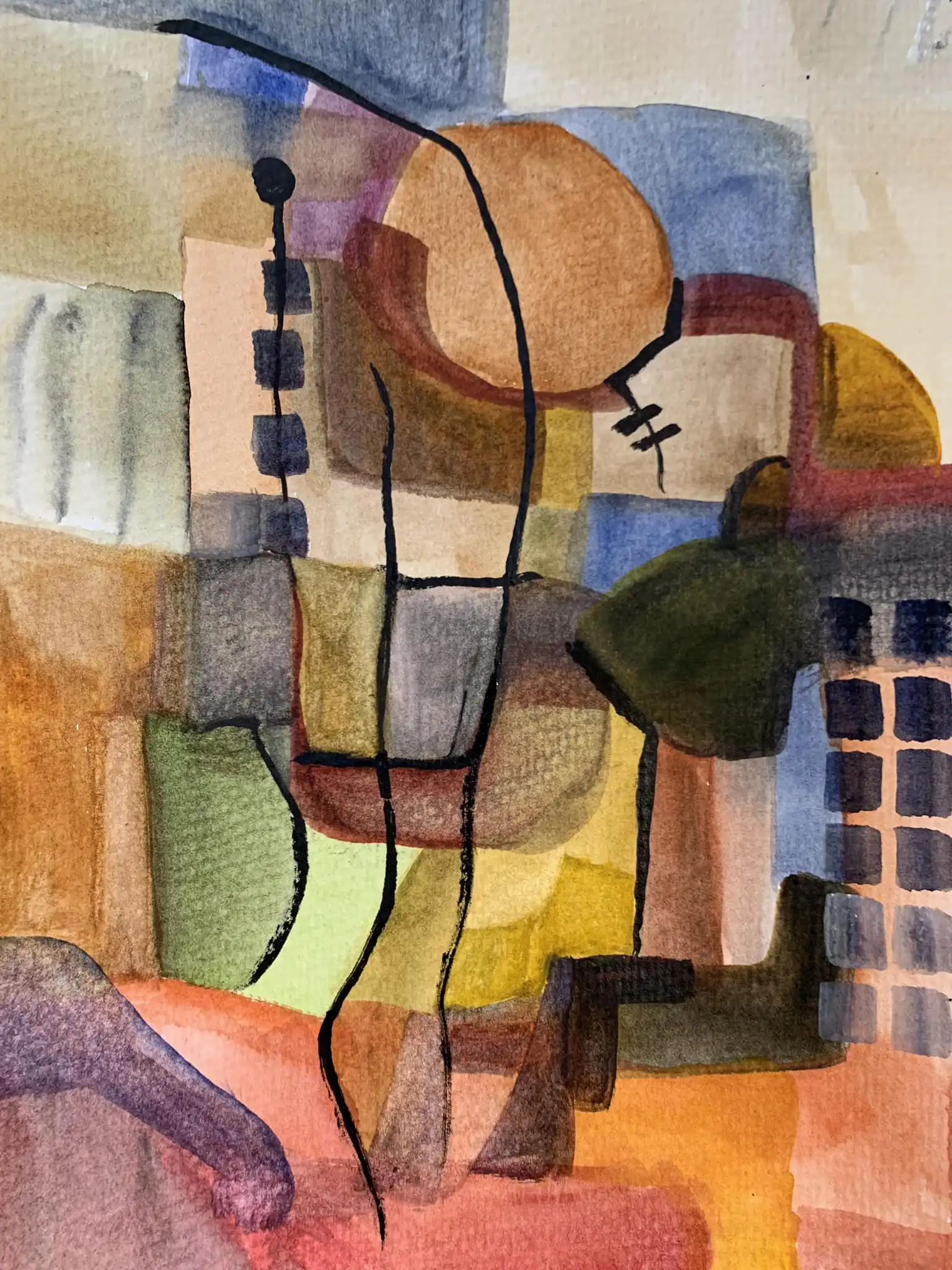 Watercolor titled F# major - Reflexions 5