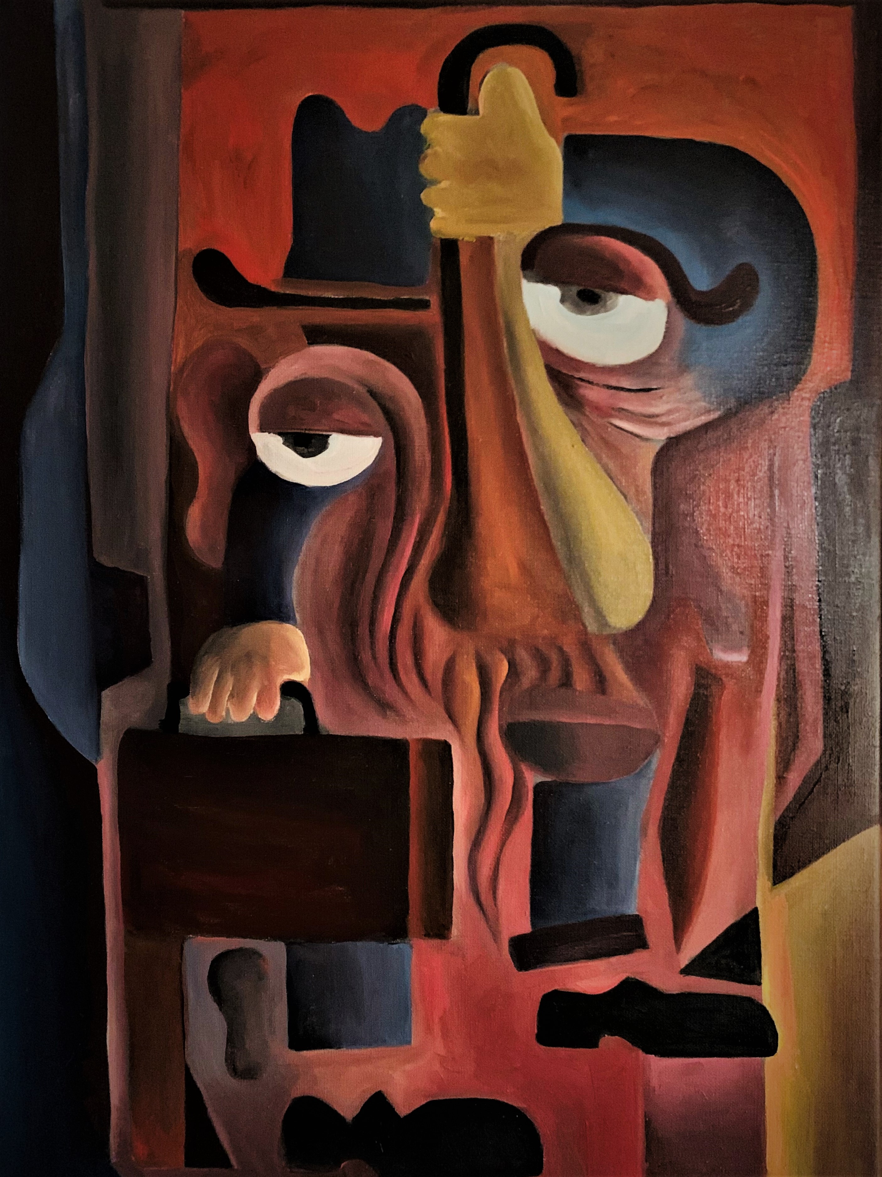 Oil titled God's vacations