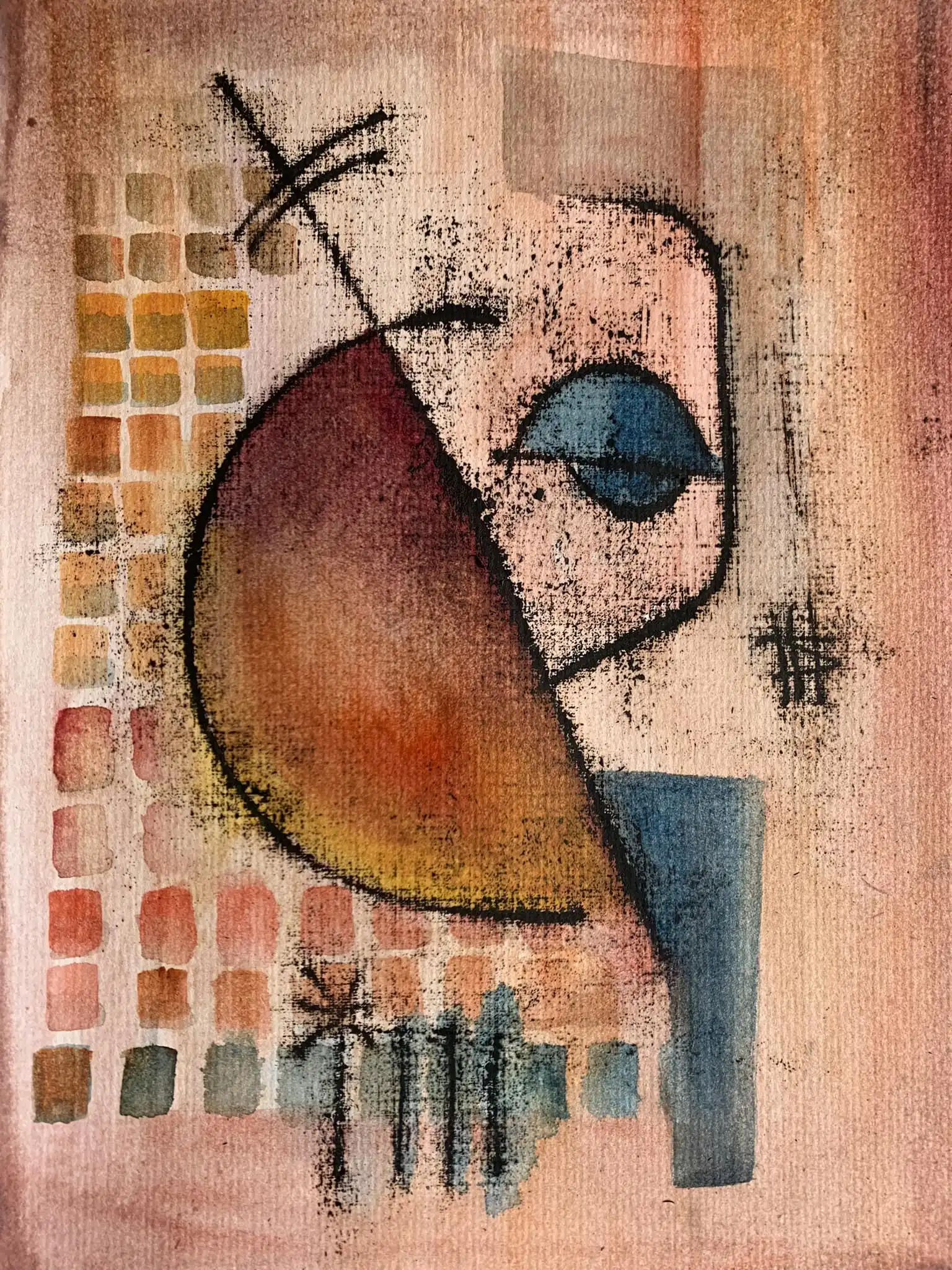 Watercolor titled Sir John Falstaff