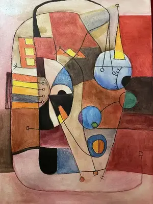 A Woman — Fragmented Portrait in Watercolor — Arnaud Quercy (2023)