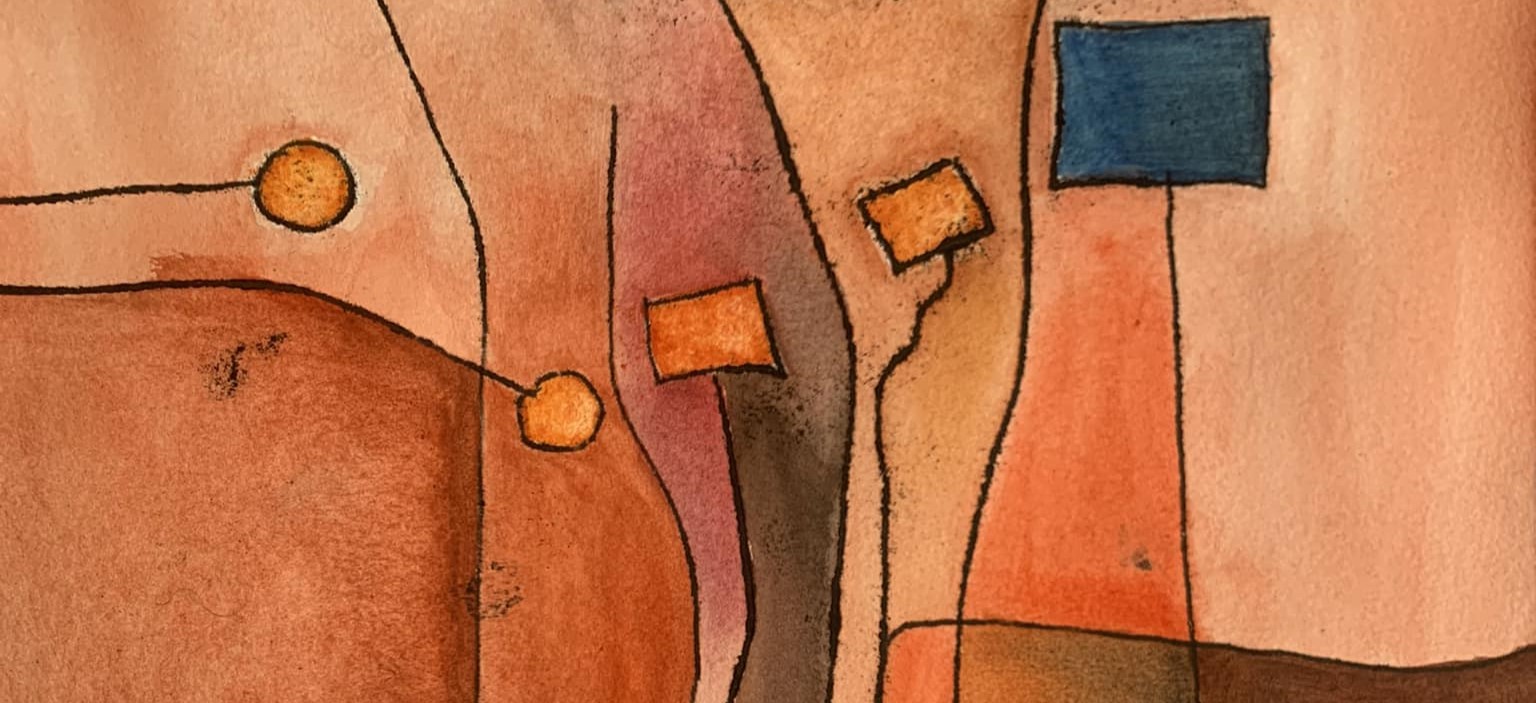 Watercolor titled Ab Major - Reflexions 3