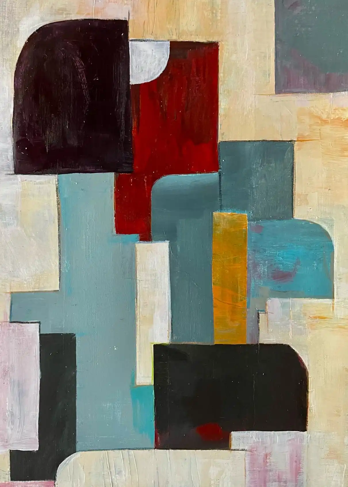 Acrylic titled Phrygian Voyage