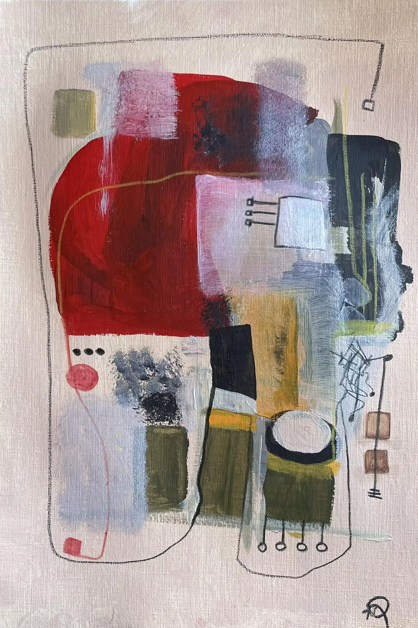 Acrylic titled The heart of the traveller