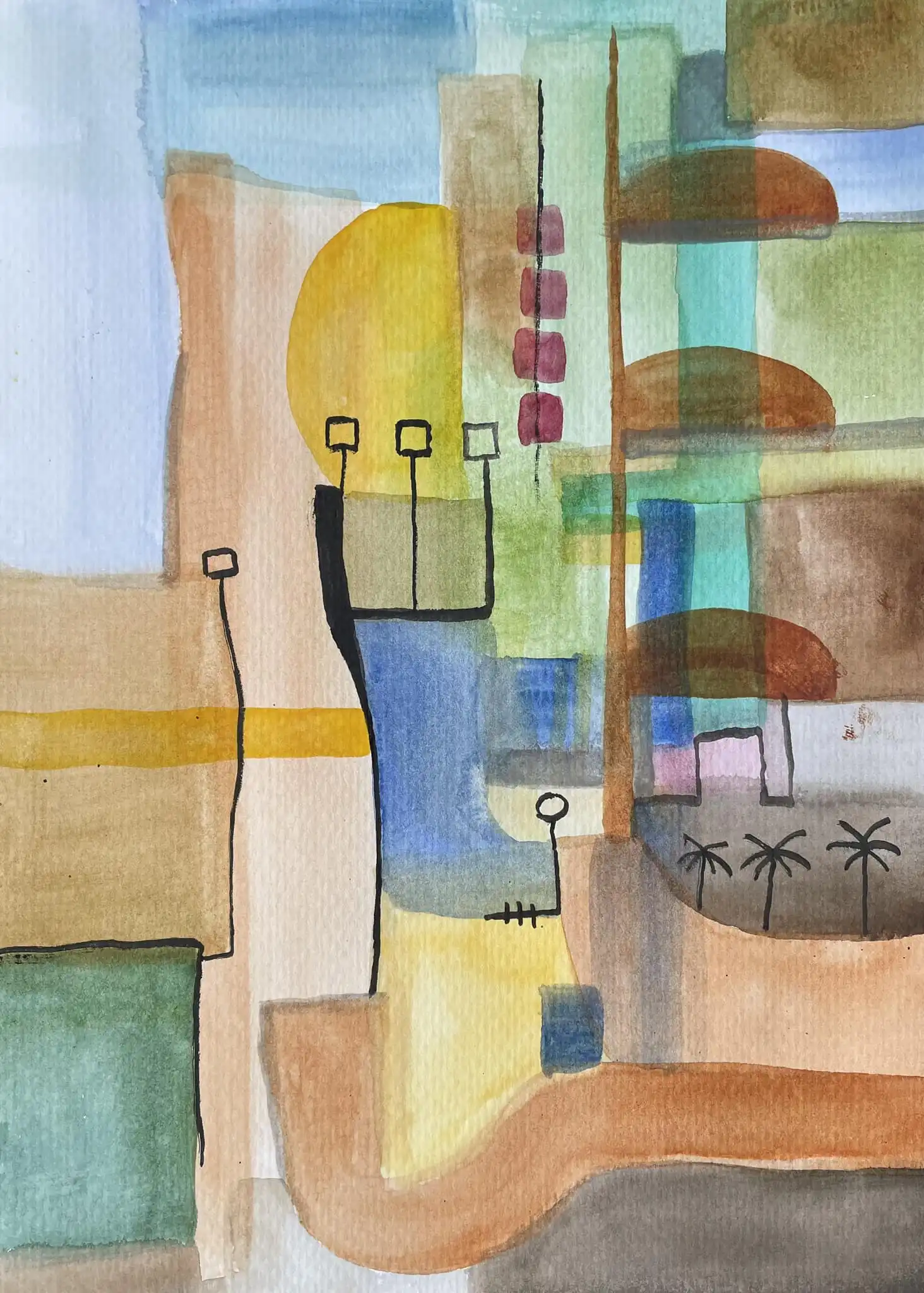 Watercolor titled The Sunshine State