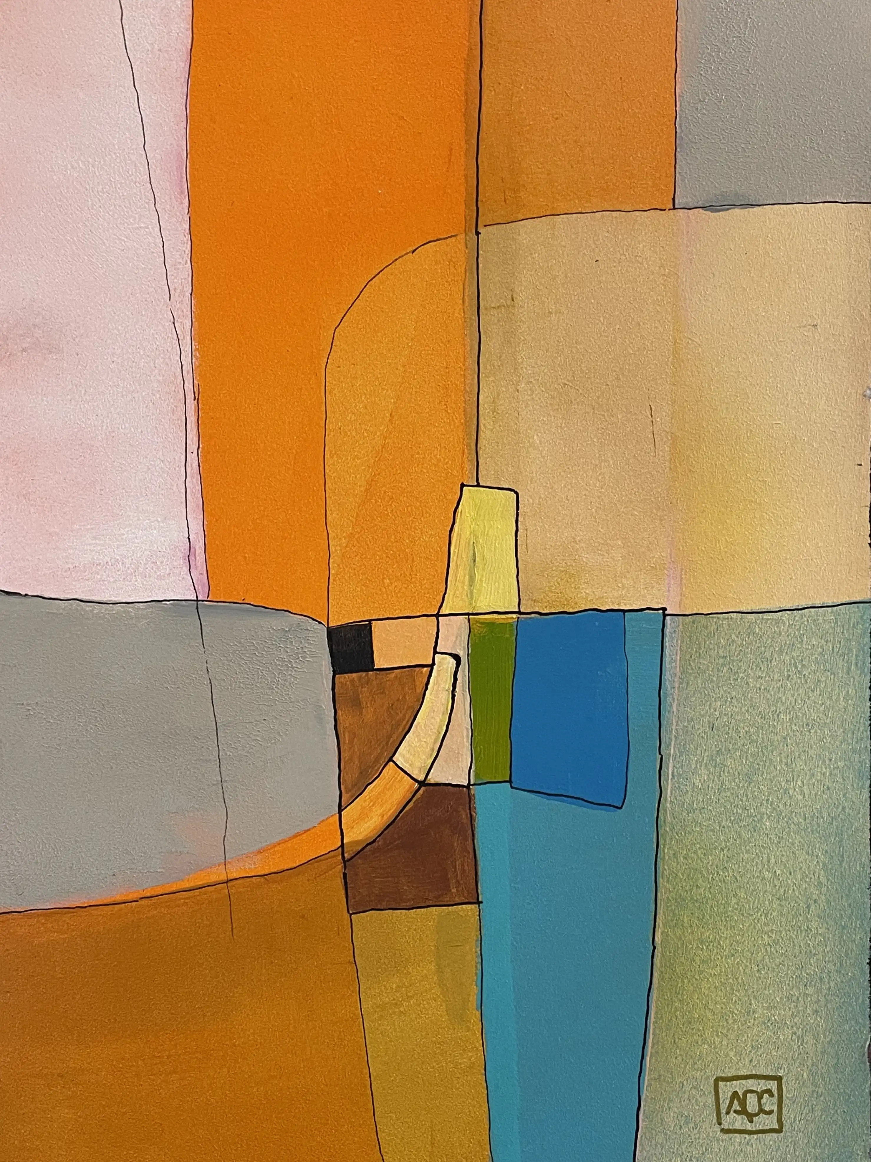 Acrylic titled A Major - Research on Harmony - Variation 2