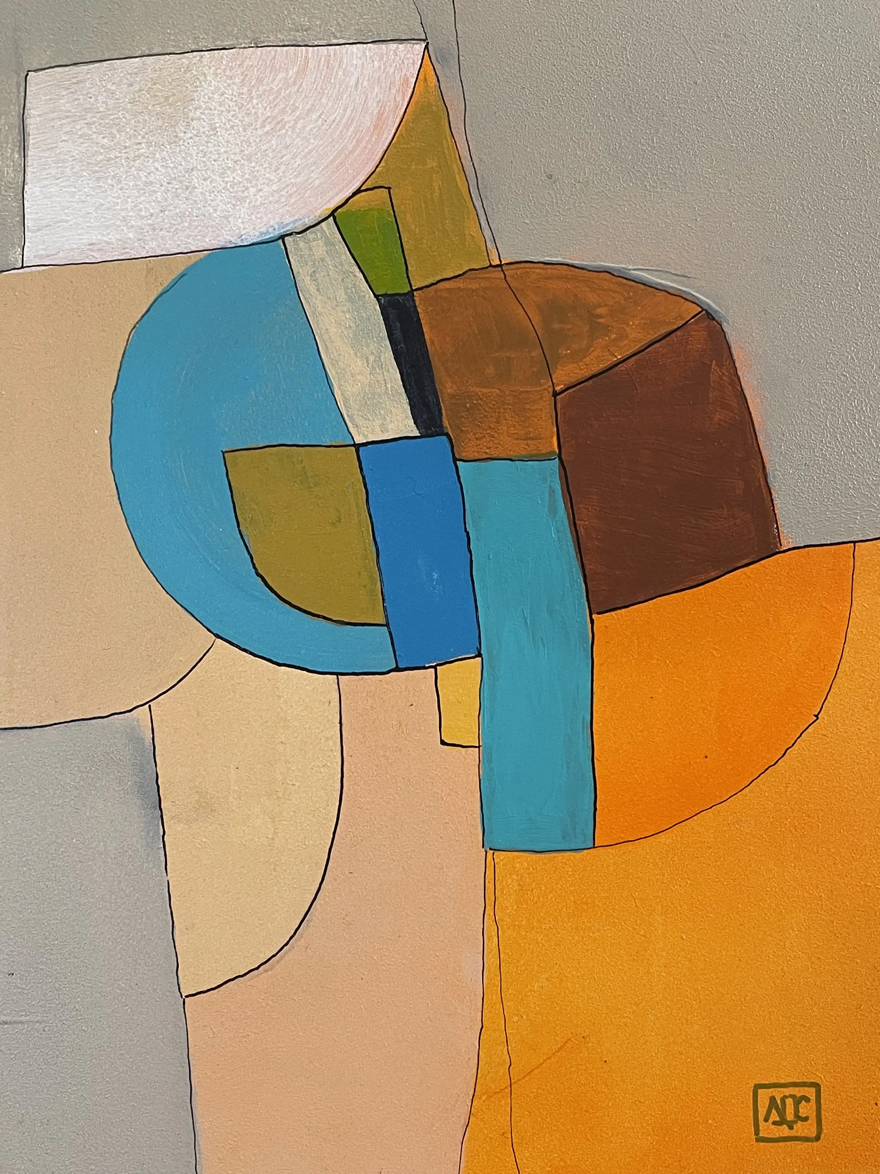 Acrylic titled A Major - Research on Harmony - Variation 3