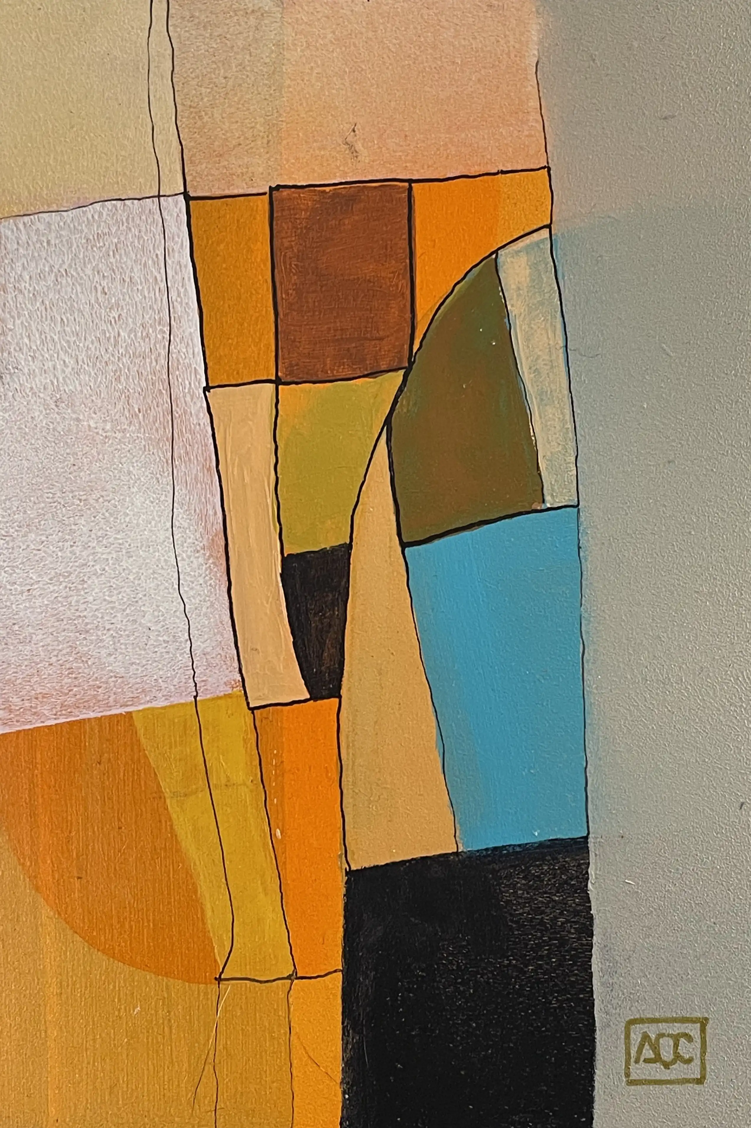 Acrylic titled A Major - Research on Harmony - Variation 4