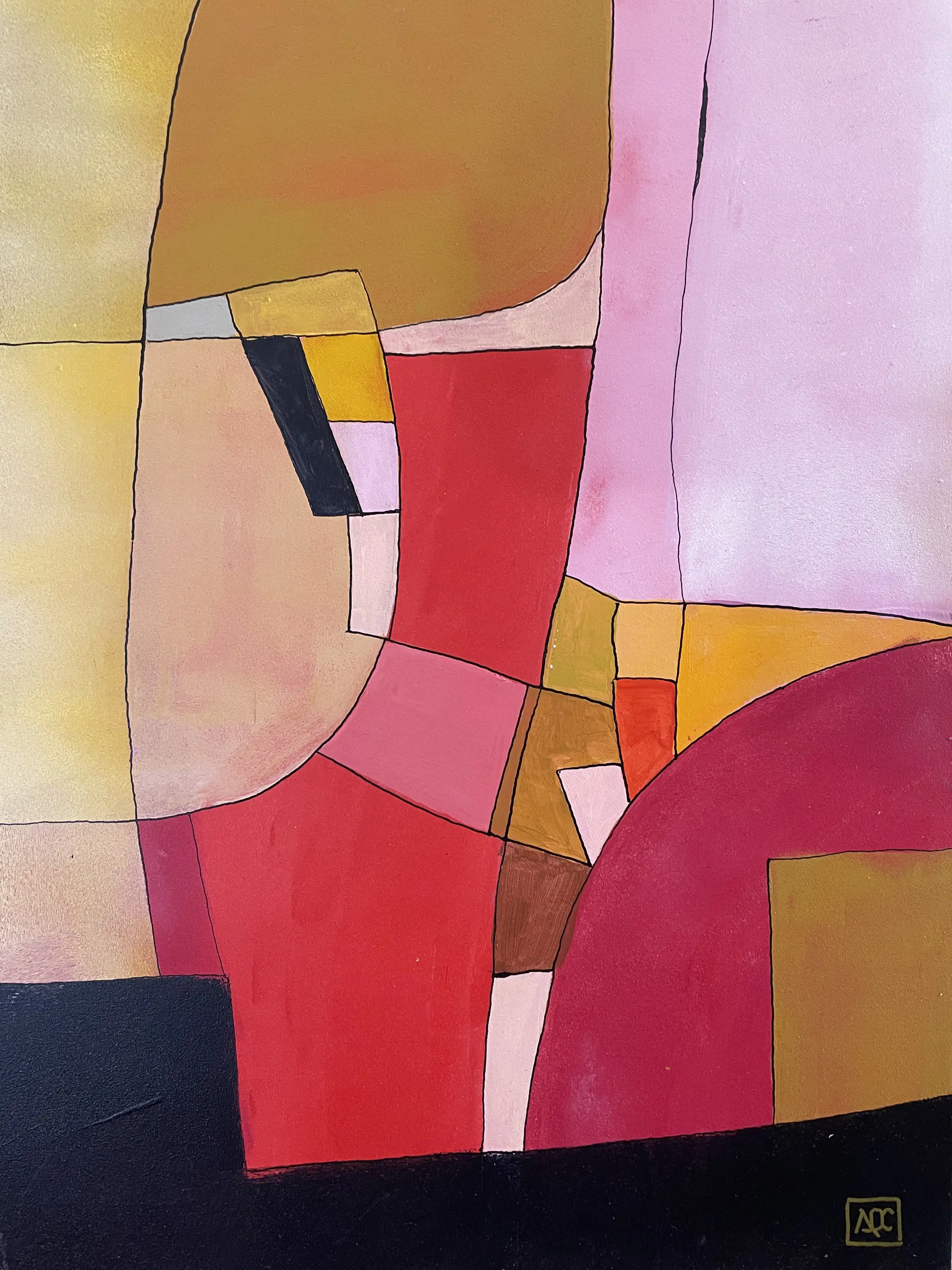 Acrylic titled A Minor - Research on Harmony - Variation 3