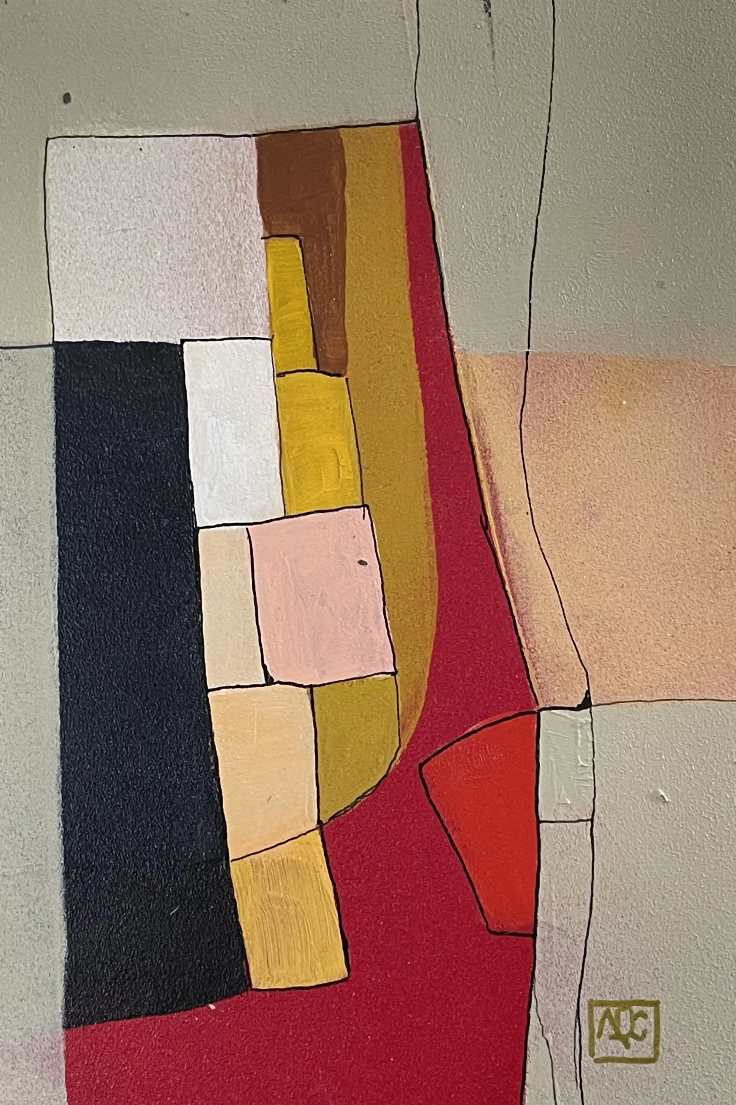 Acrylic titled A Minor - Research on Harmony - Variation 4