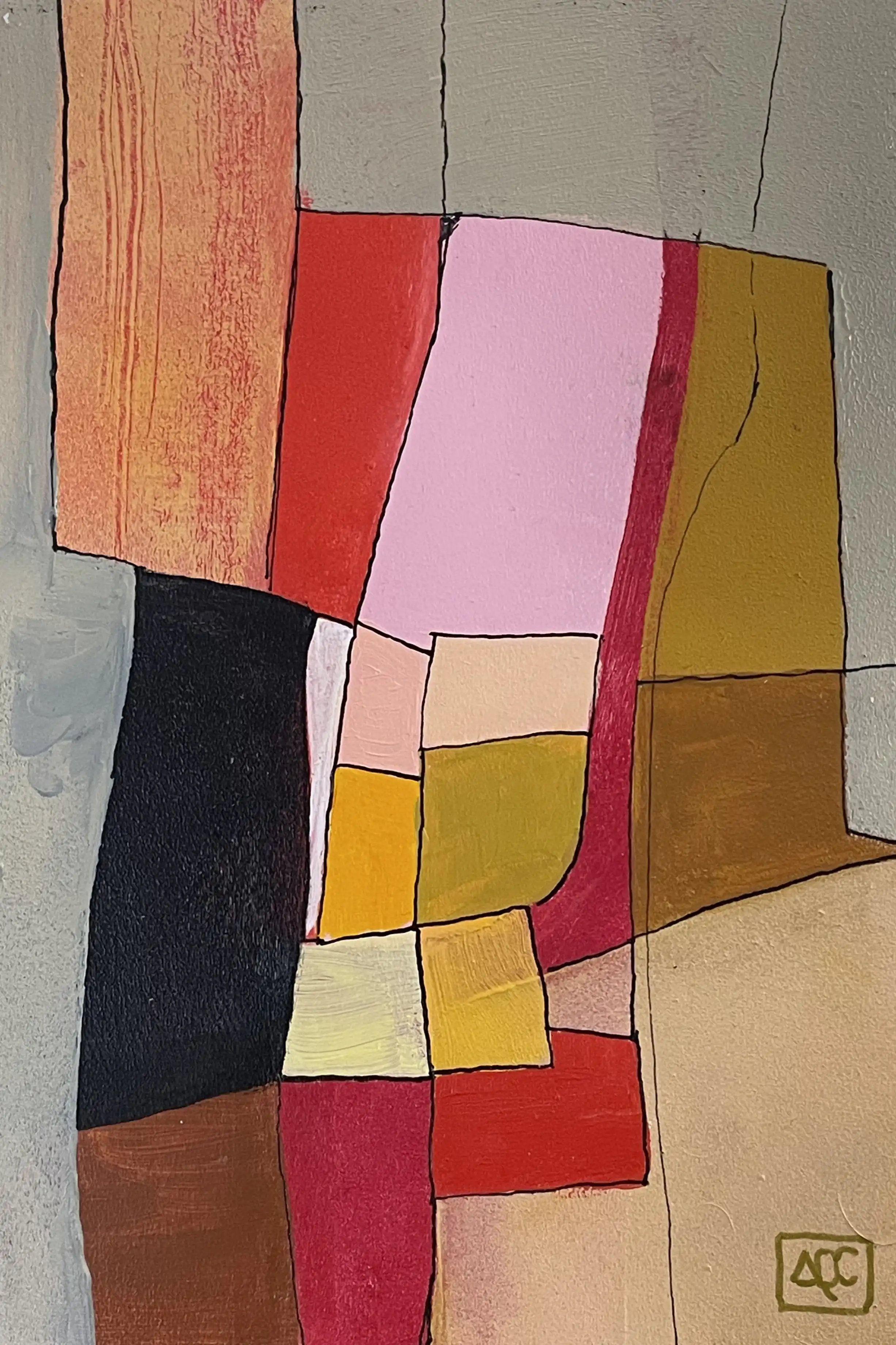 Acrylic titled A Minor - Research on Harmony - Variation 5