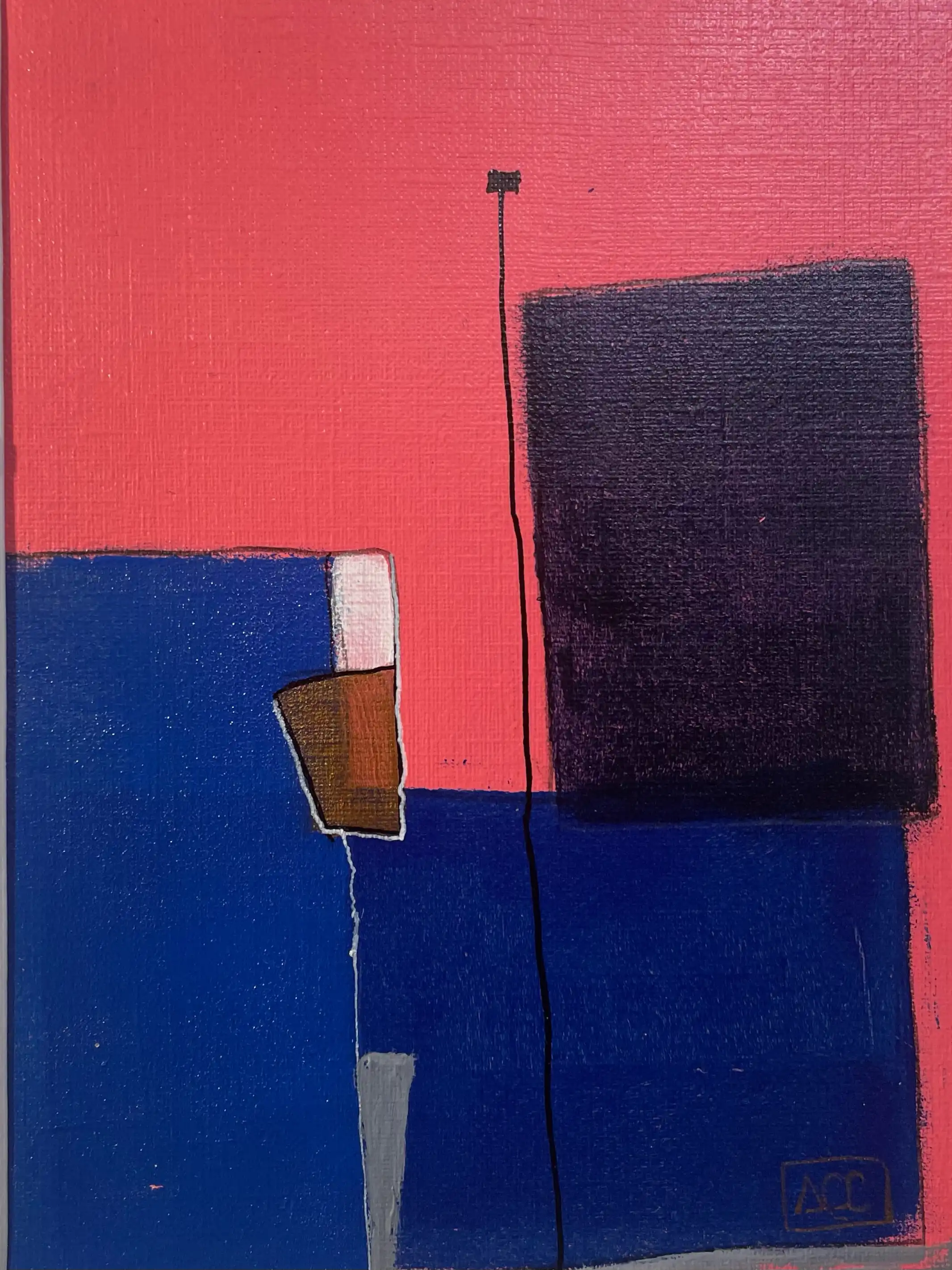 Acrylic titled Ab Major 9 - Research on Harmony - Variation 1