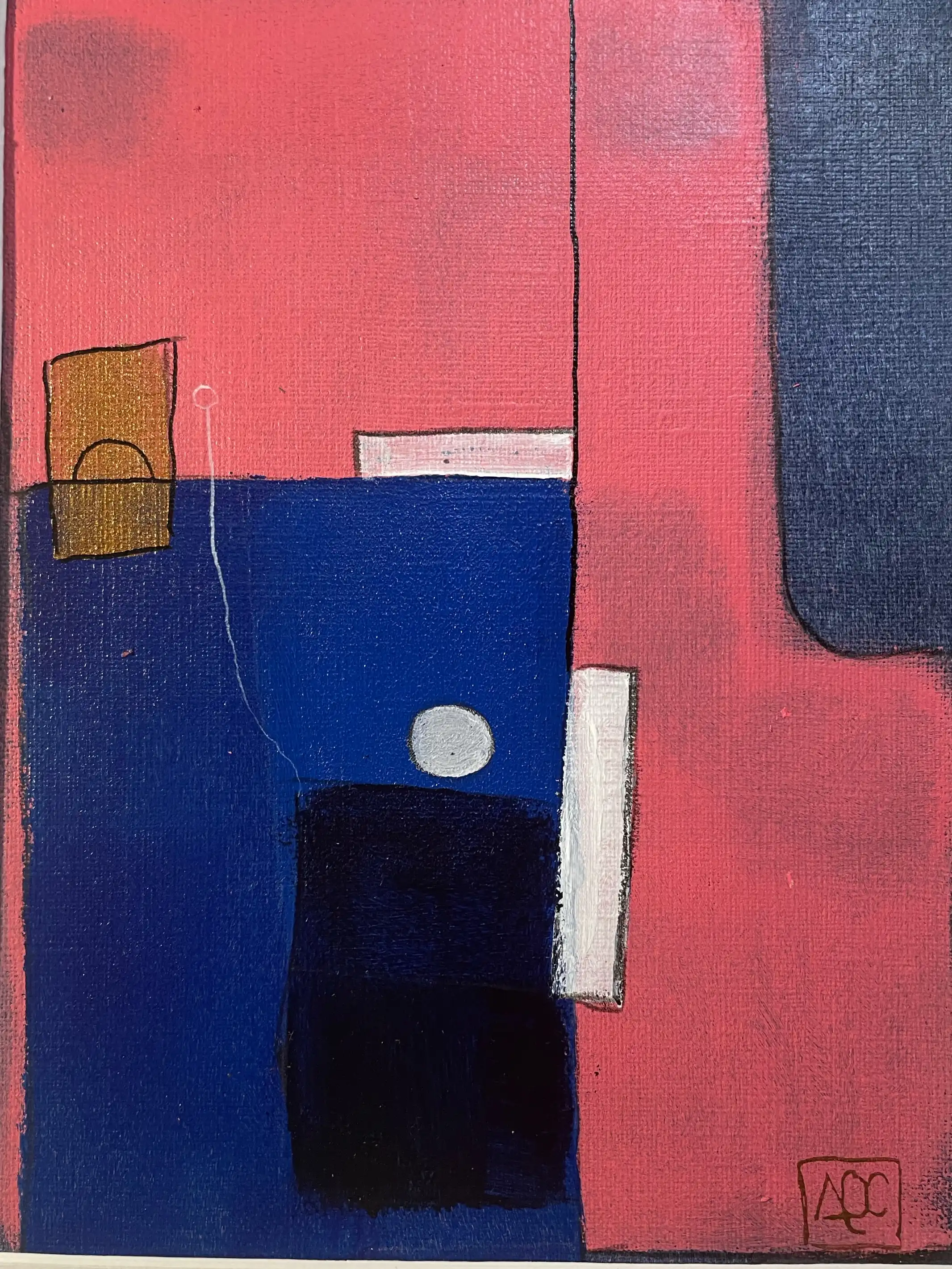 Acrylic titled Ab Major 9 - Research on Harmony - Variation 7