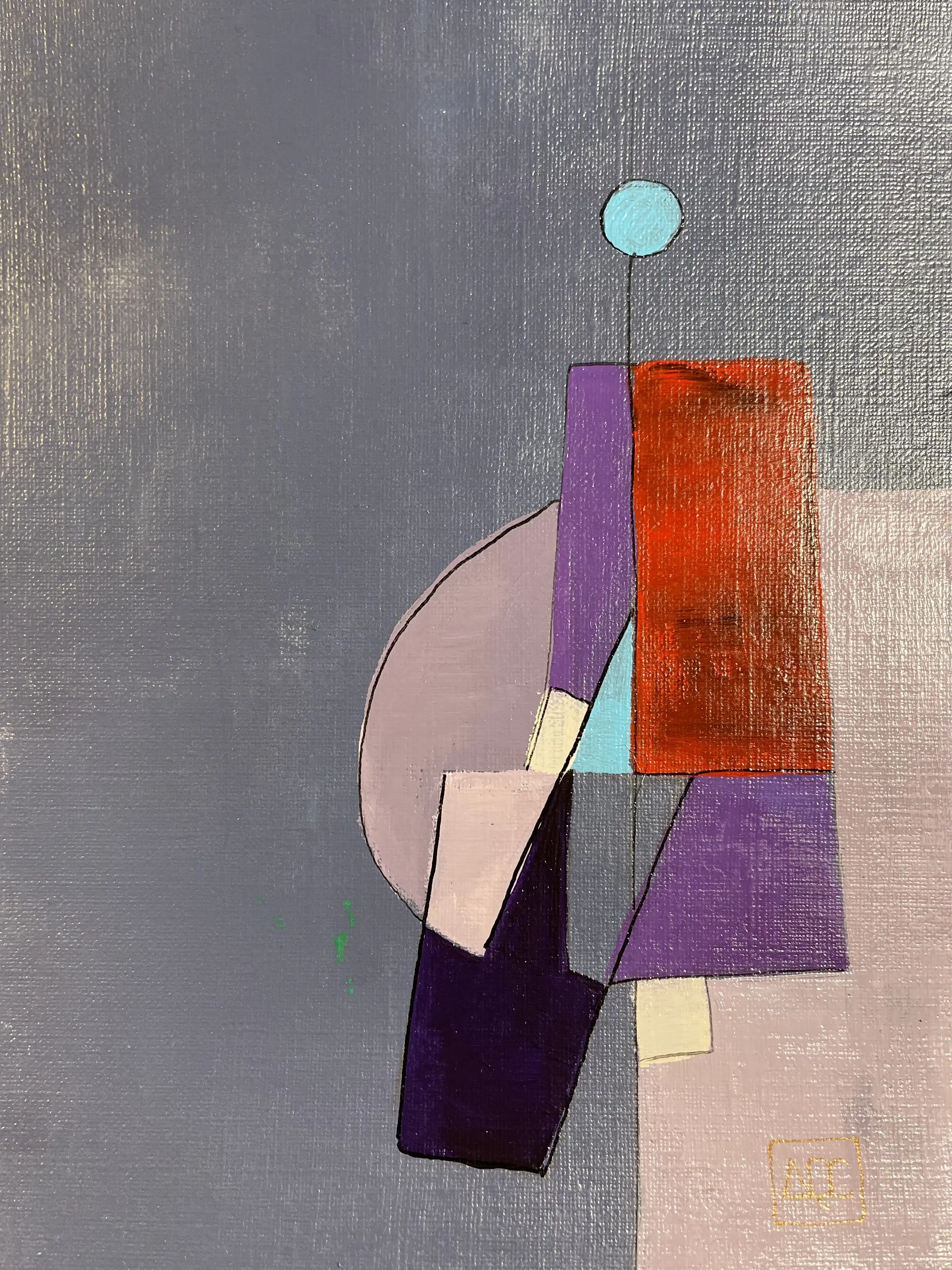 Acrylic titled Ab Major - Research on Harmony