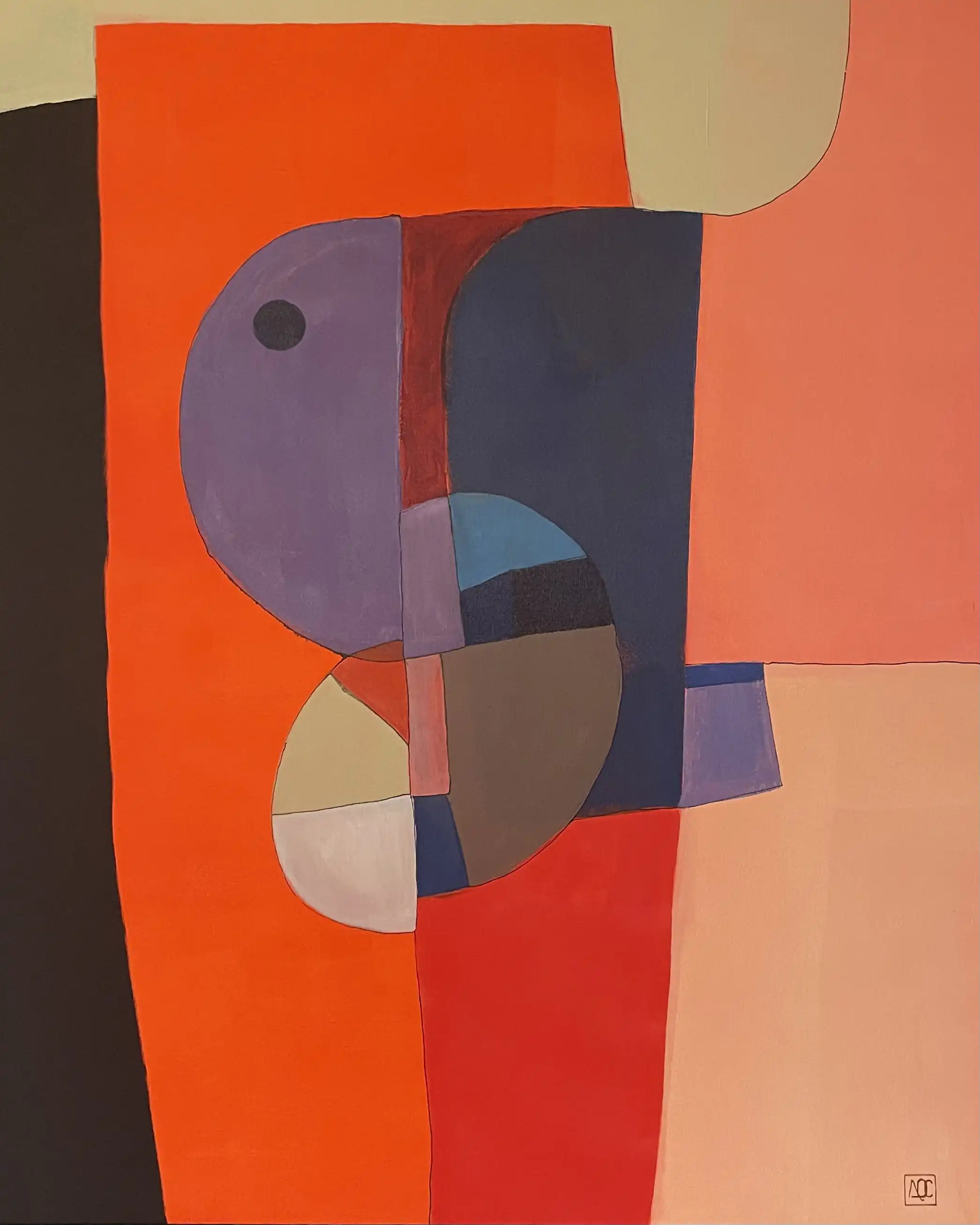 Acrylic titled Ab Major - Research on Harmony - Variation 9