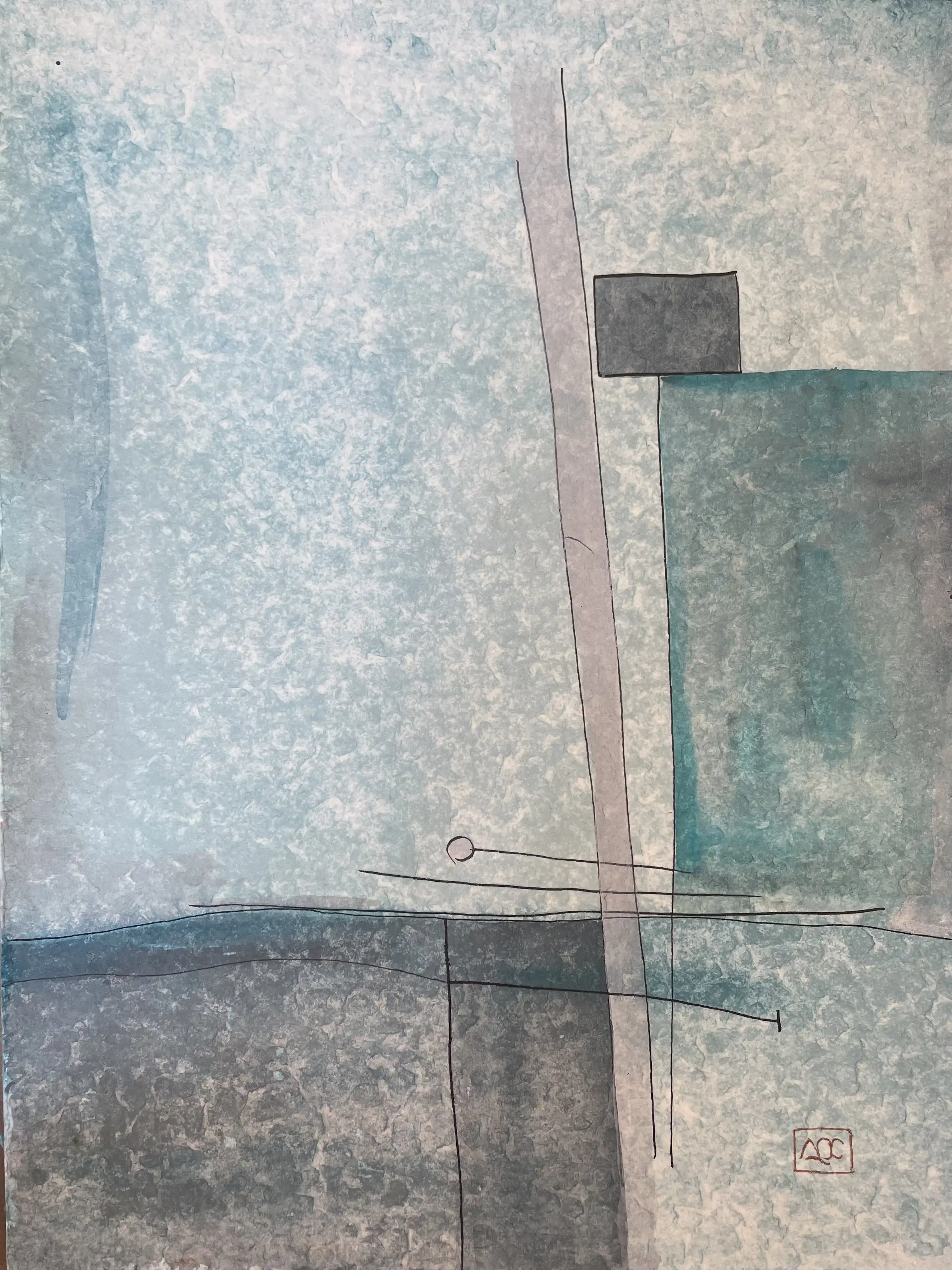 Watercolor titled Ab Octaves - Reflexions 19