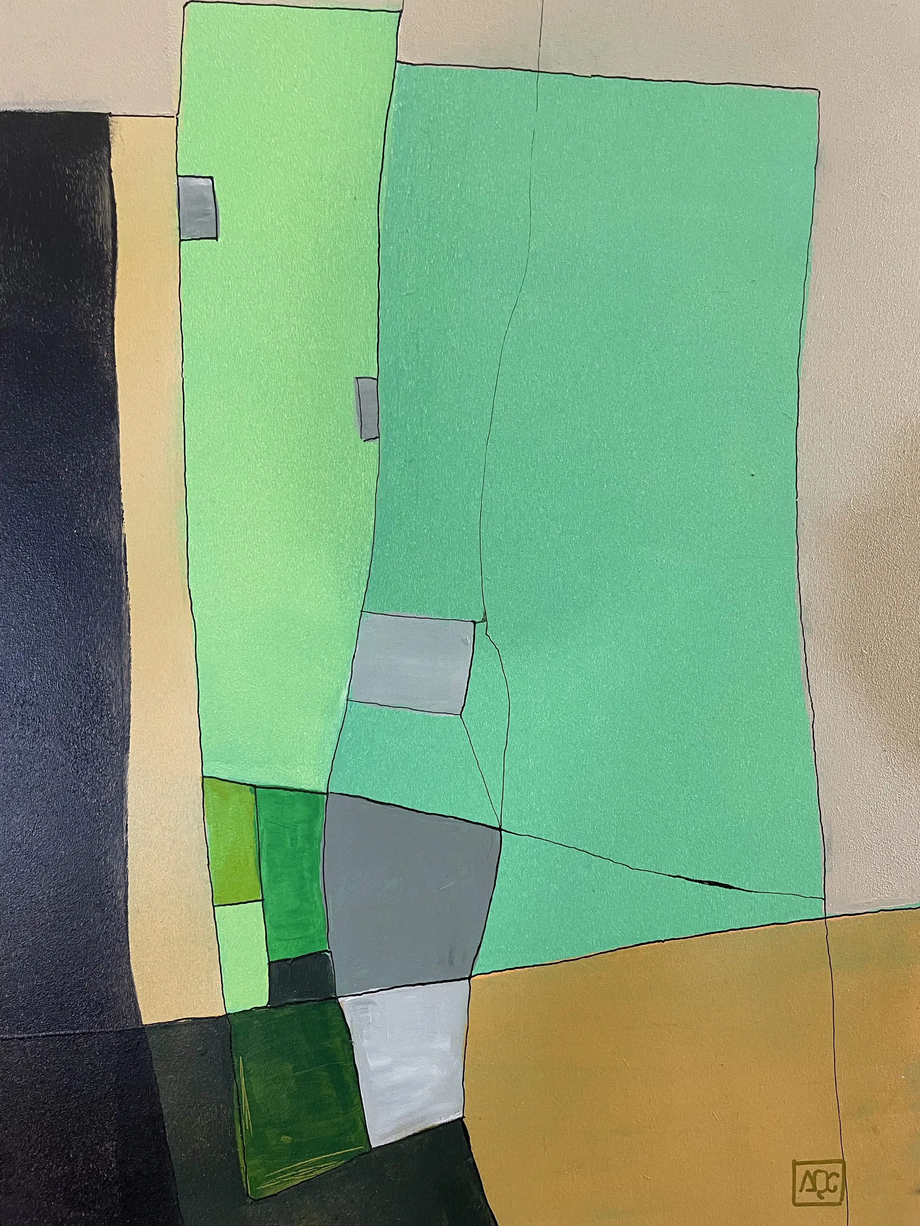 Acrylic titled B Minor - Research on Harmony - Variation 3