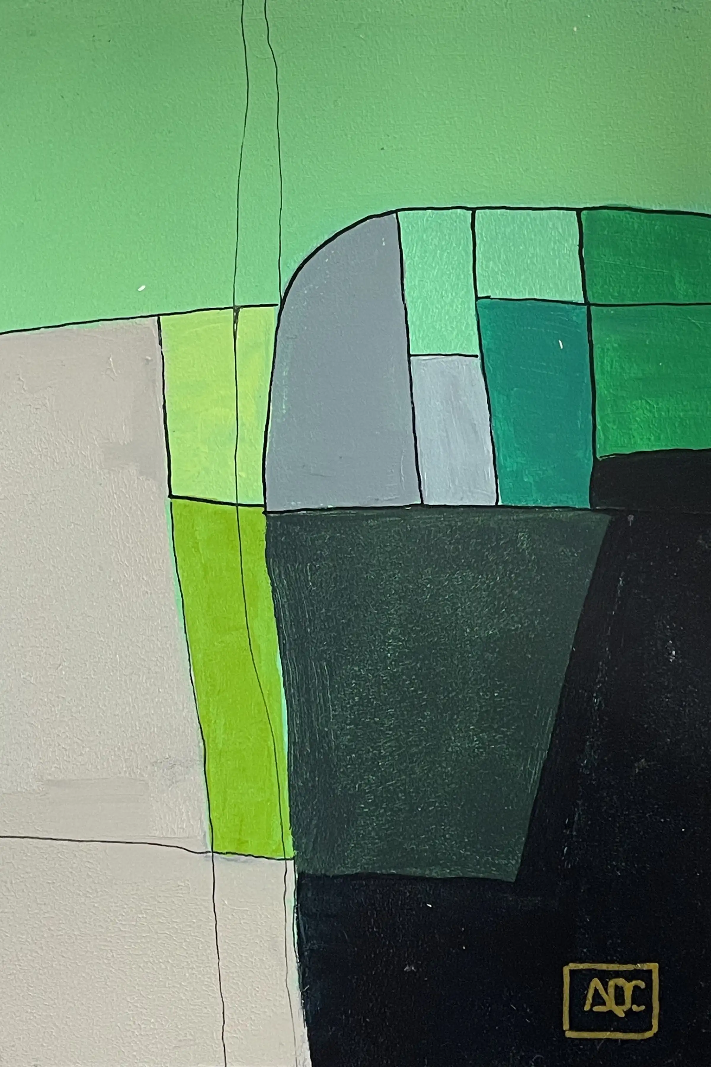 Acrylic titled B Minor - Research on Harmony - Variation 4