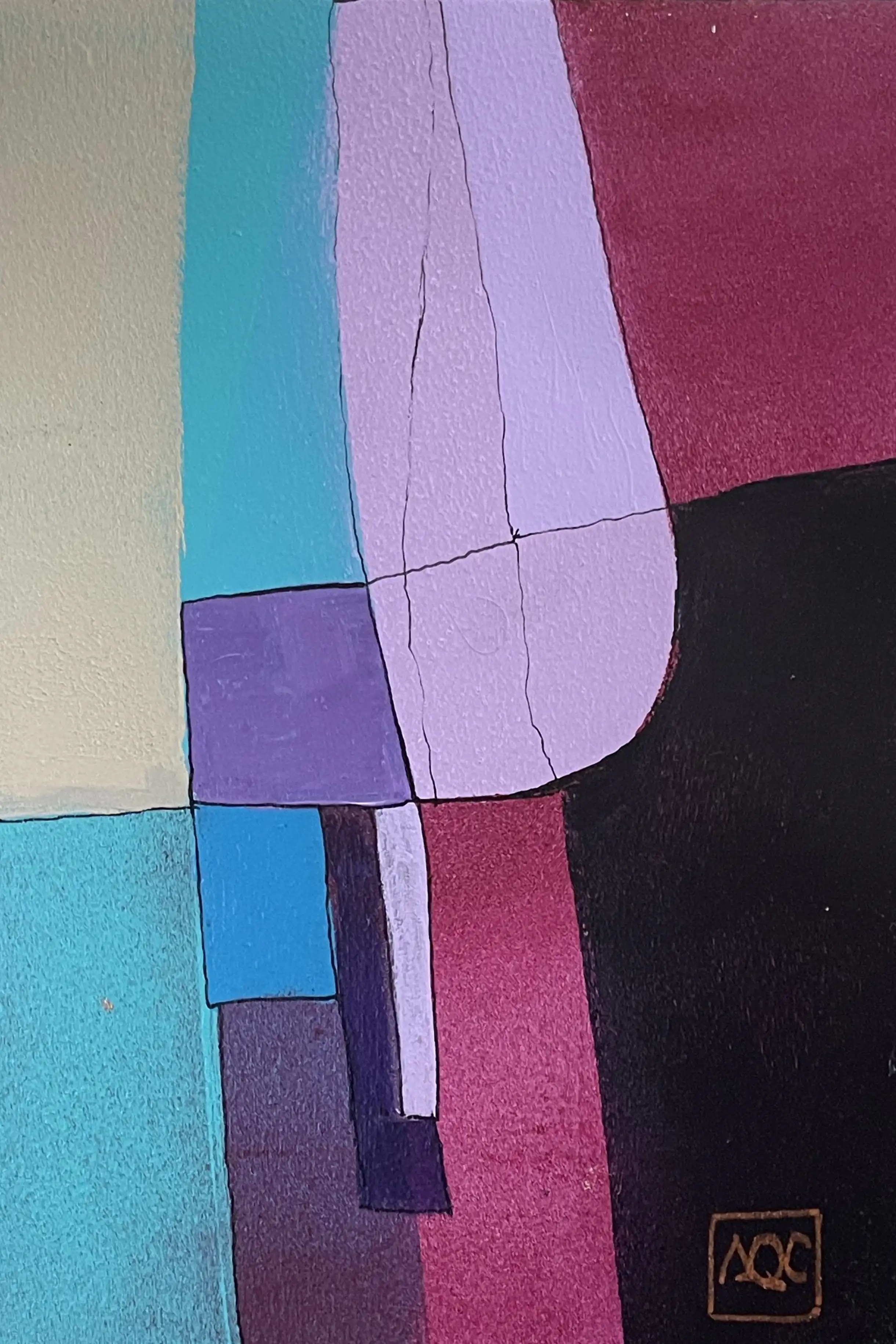 Acrylic titled Bb Major - Research on Harmony - Variation 5