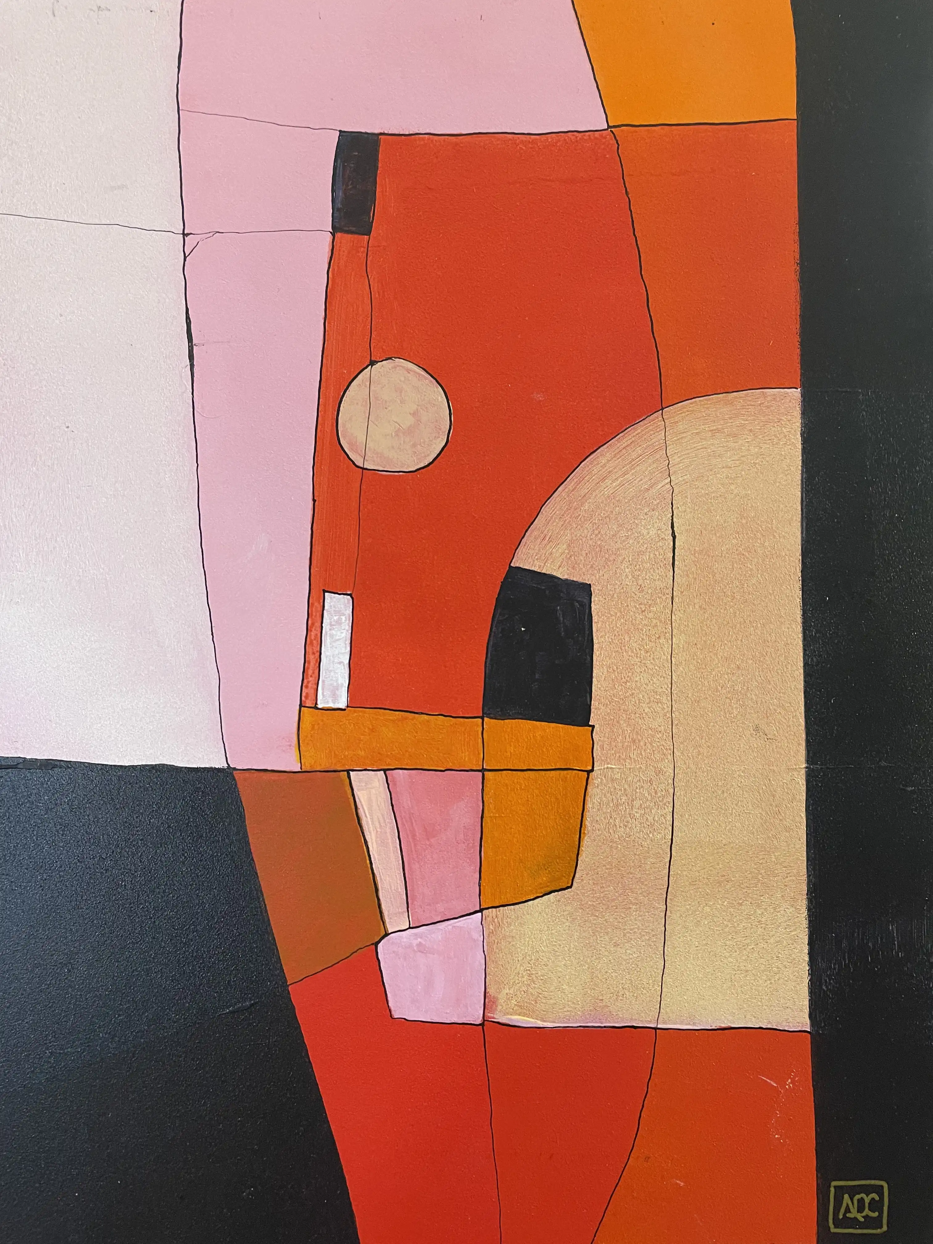 Acrylic titled C Major - Research on Harmony - Variation 2