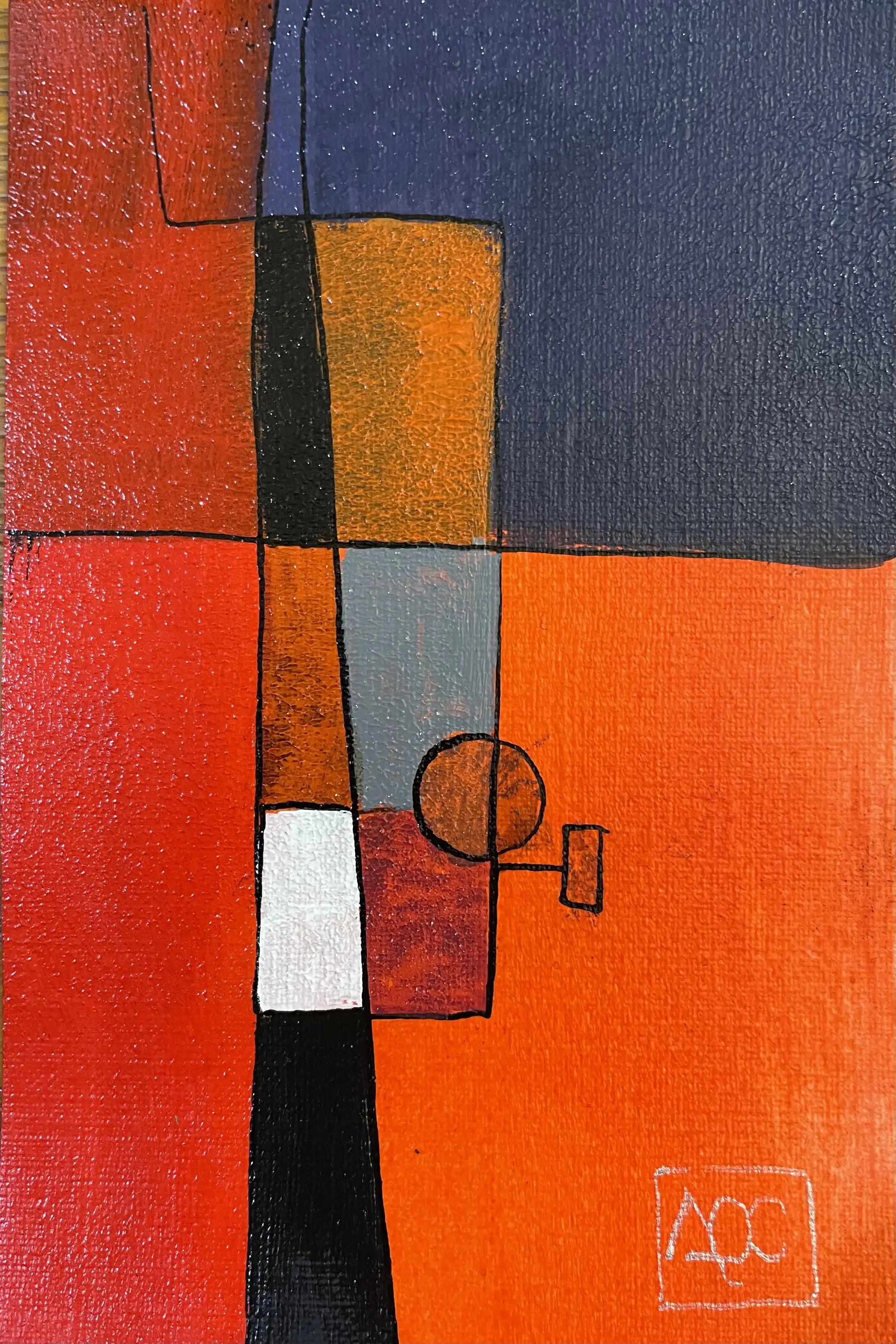 Acrylic titled C minor - Research on Harmony - Variation 3