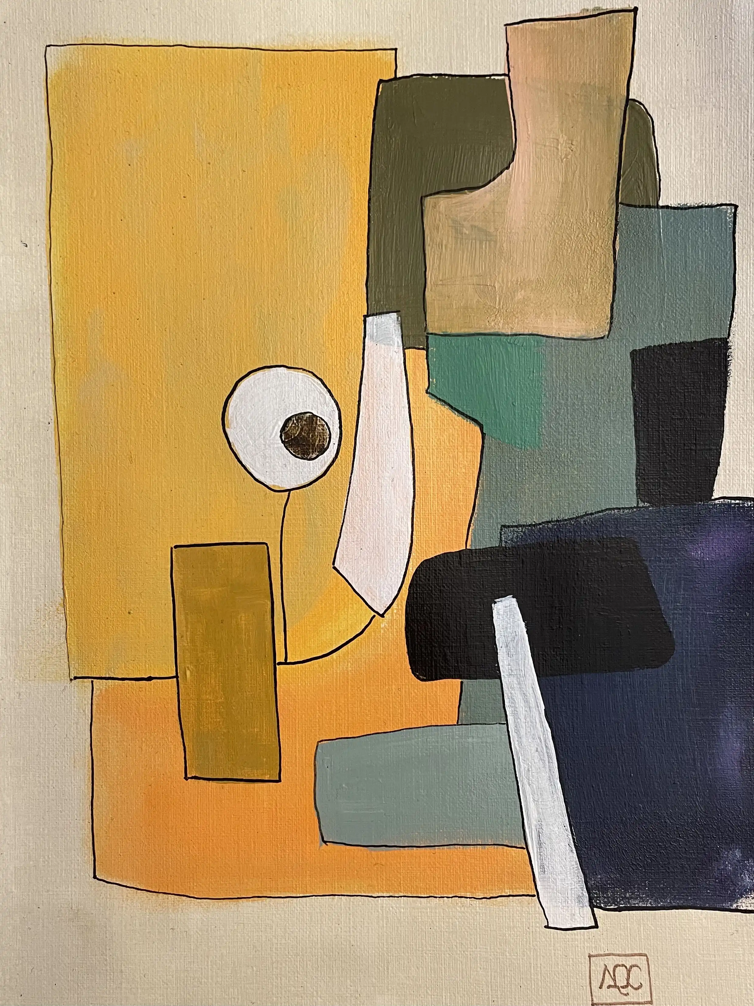 Acrylic titled D Major - Research on Harmony - Variation 1