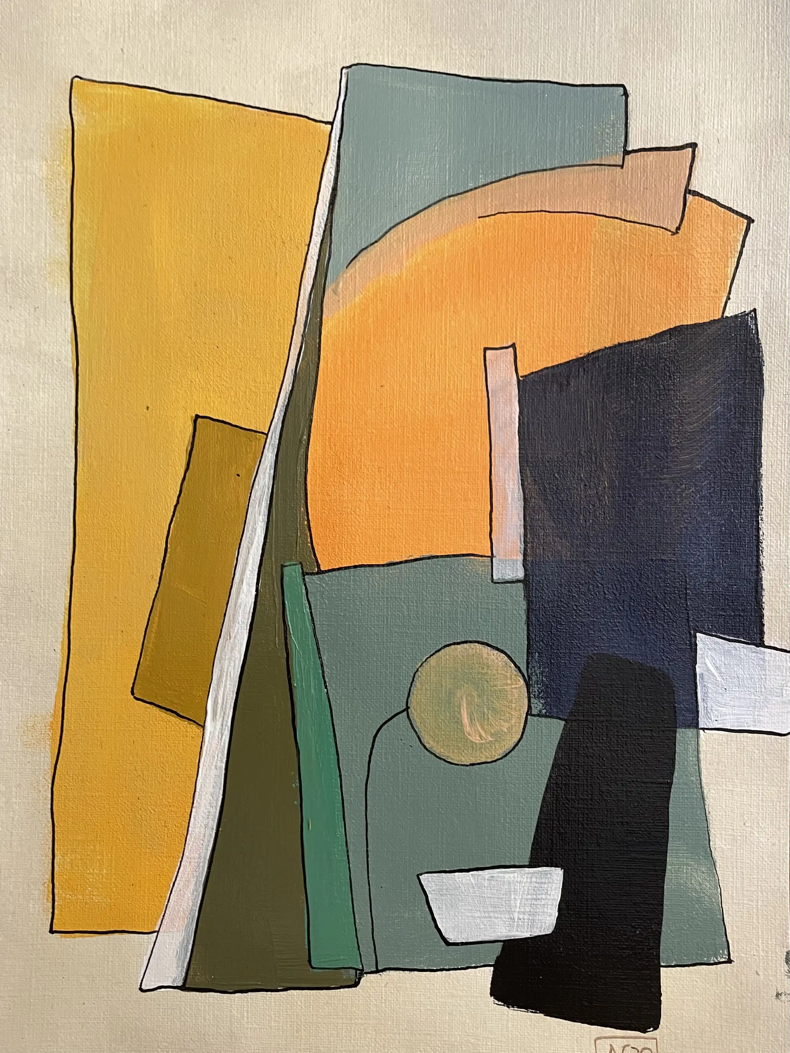 Acrylic titled D Major - Research on Harmony - Variation 2