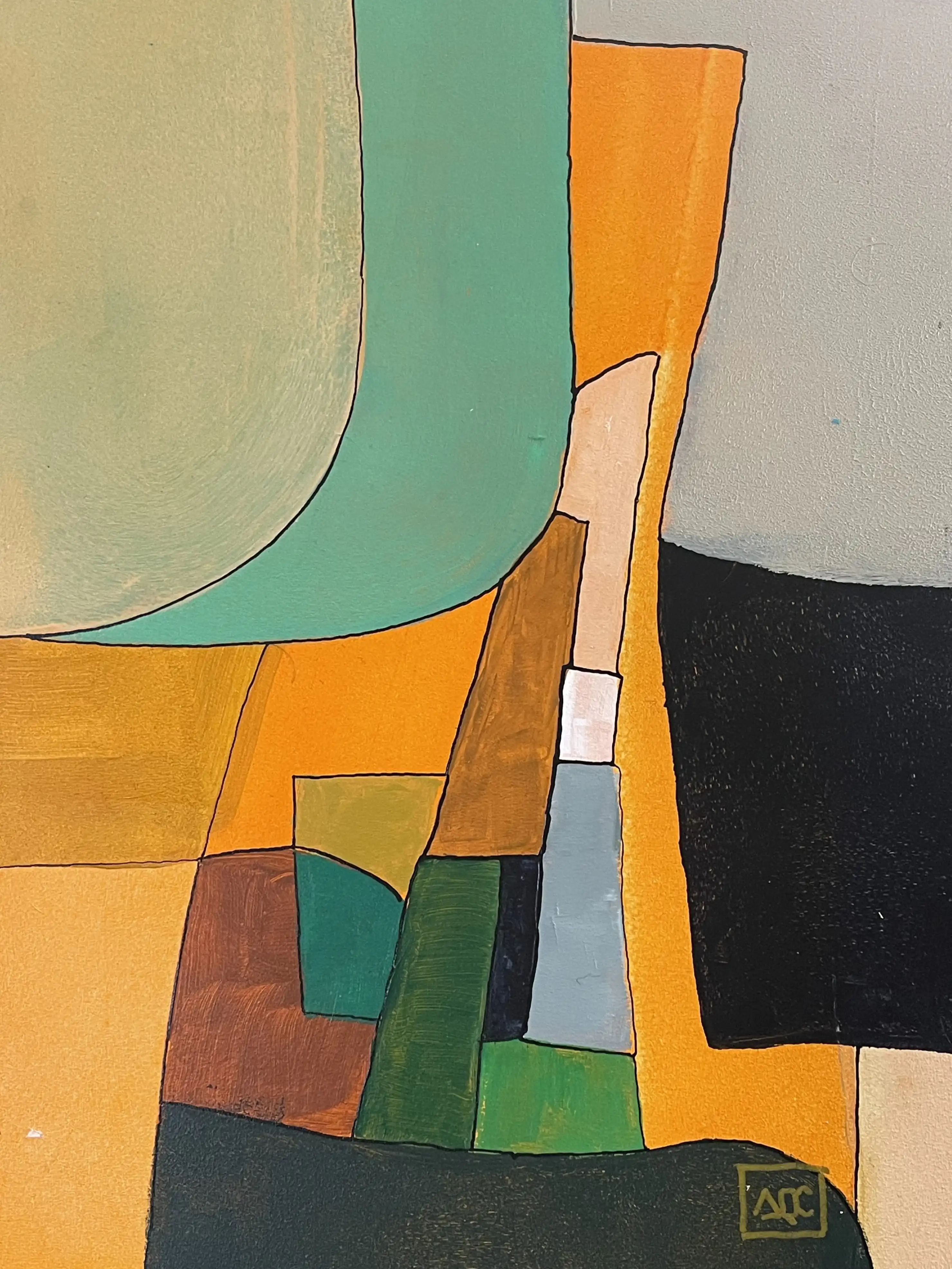 Acrylic titled D Major - Research on Harmony - Variation 9