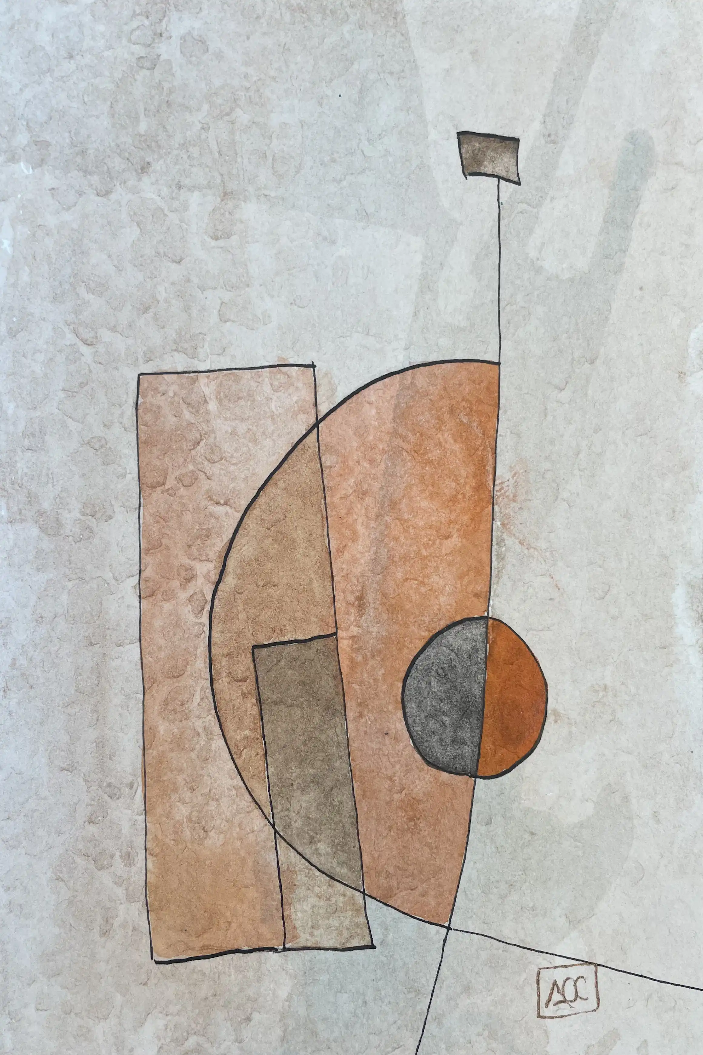 Watercolor titled D Octaves - Reflexions 16