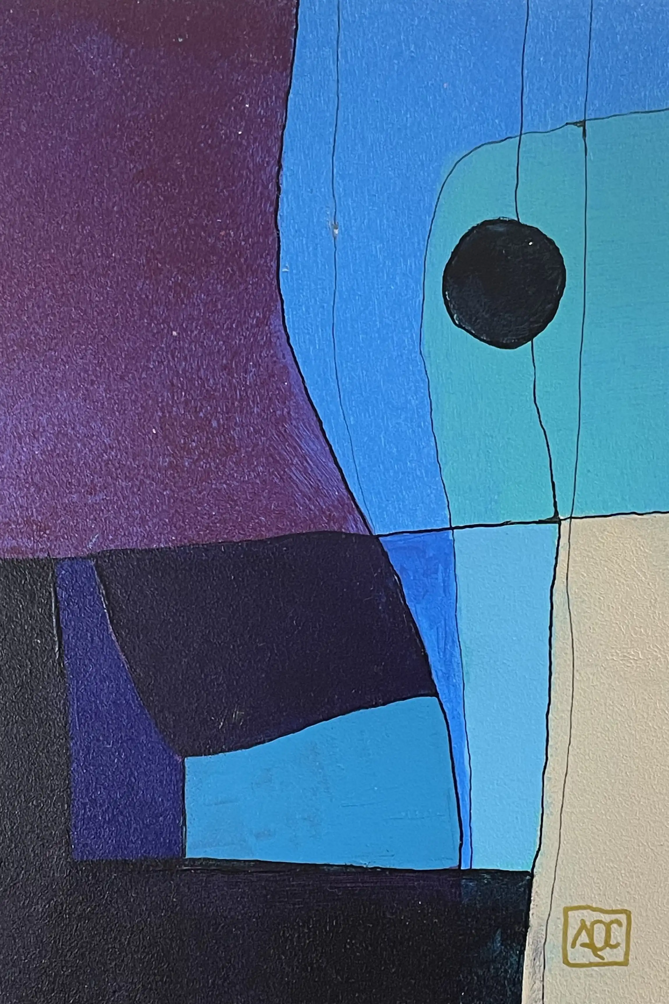 Acrylic titled Db Major - Research on Harmony - Variation 10