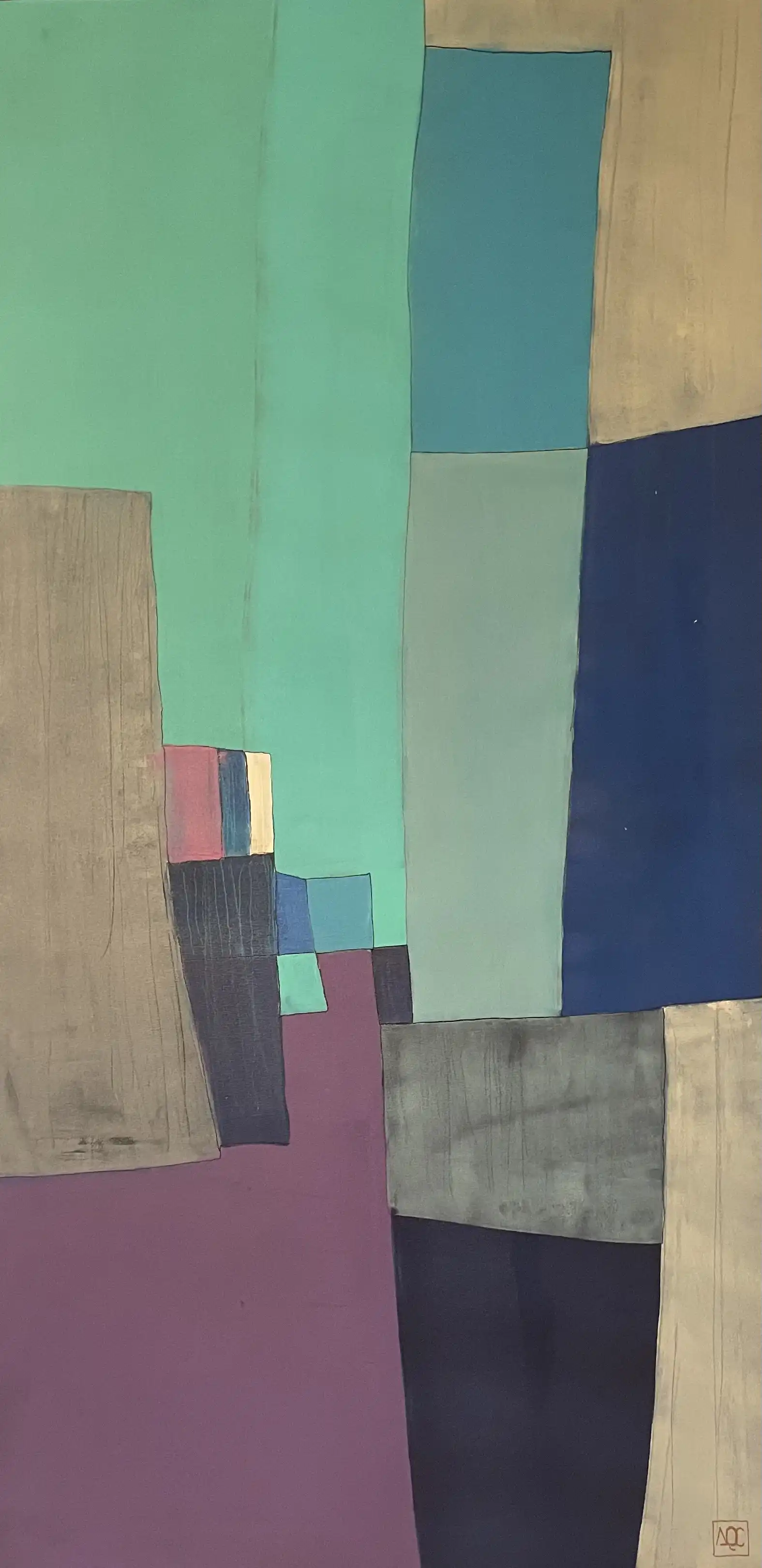 Acrylic titled Db Major - Research on Harmony - Variation 4