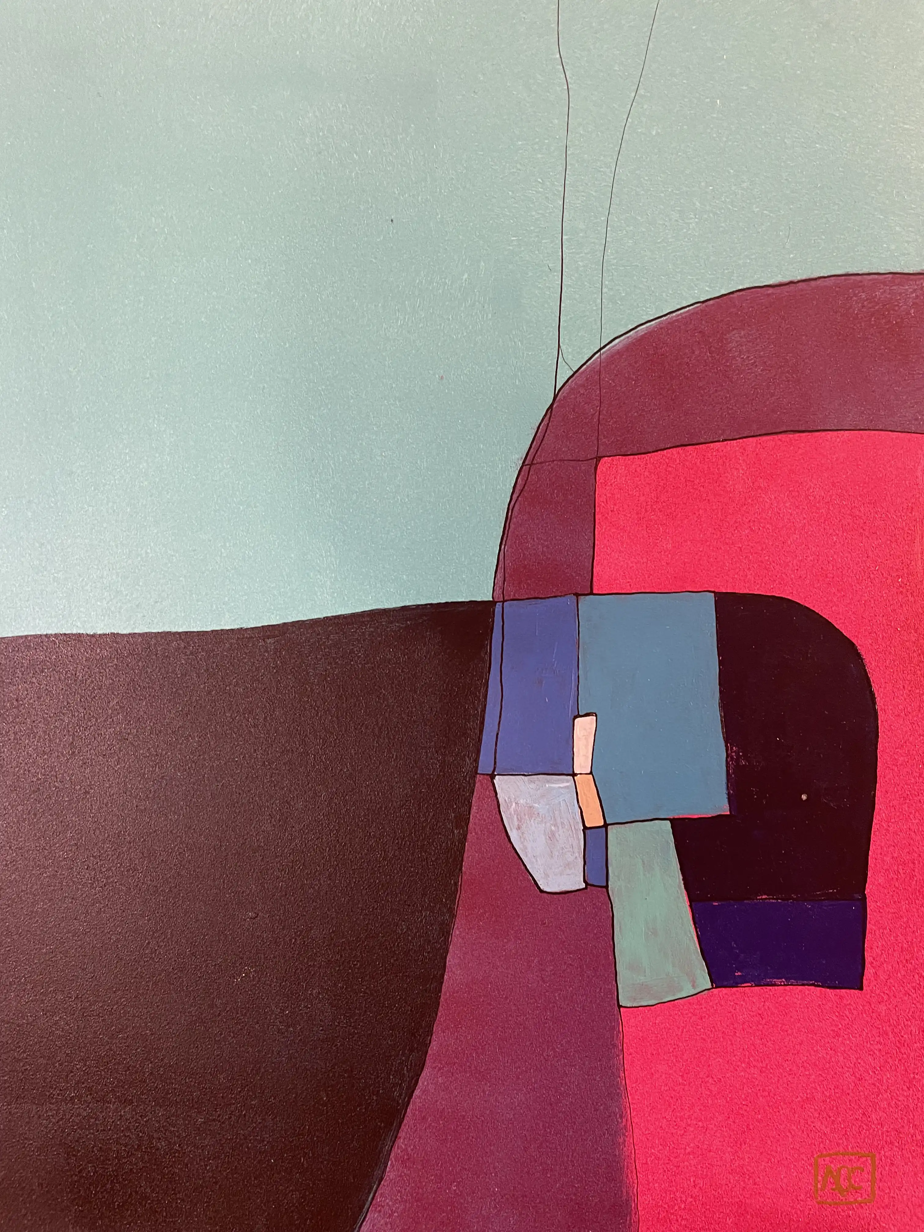 Acrylic titled Db Major - Research on Harmony - Variation 6