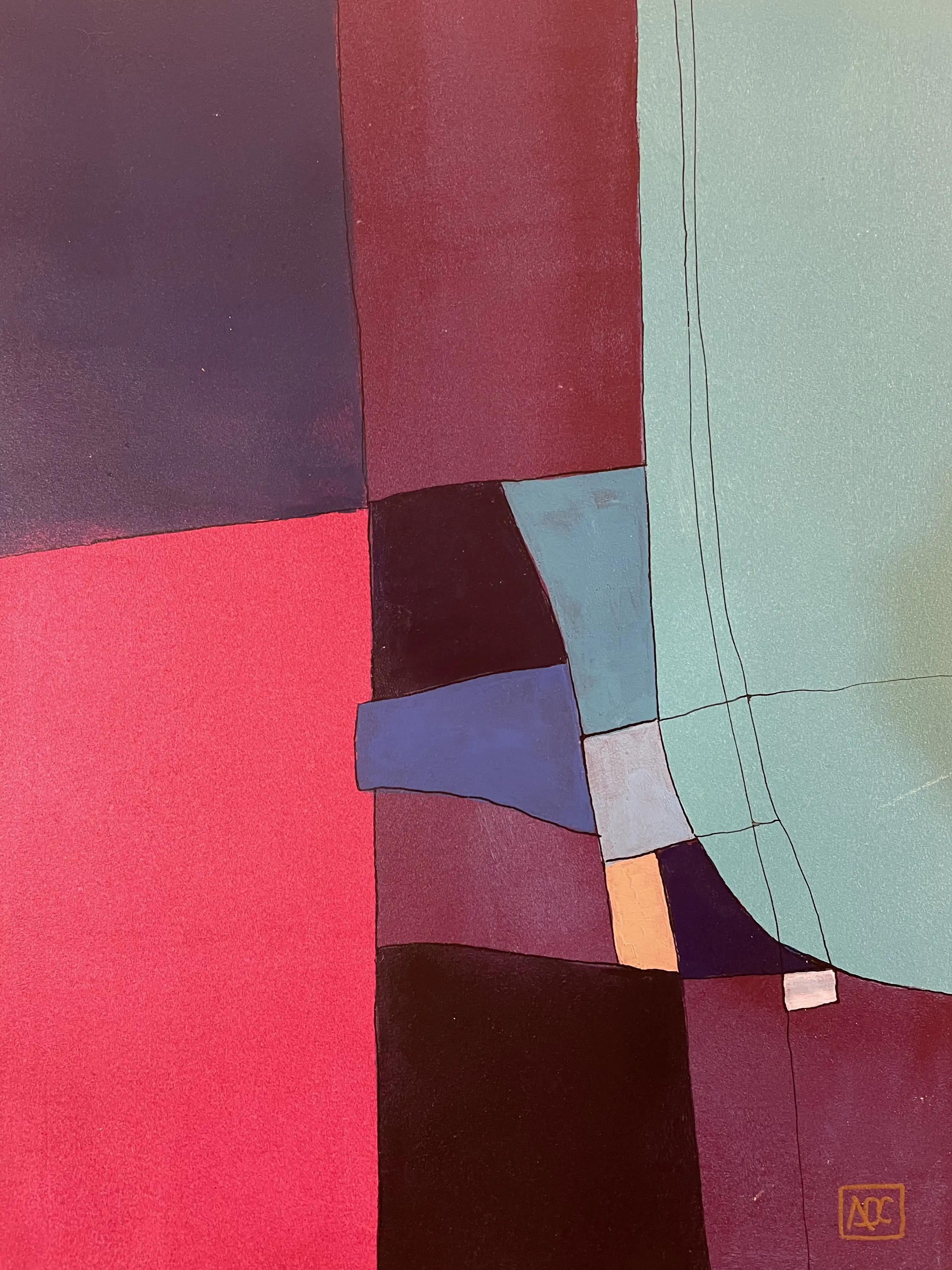 Acrylic titled Db Major - Research on Harmony - Variation 7