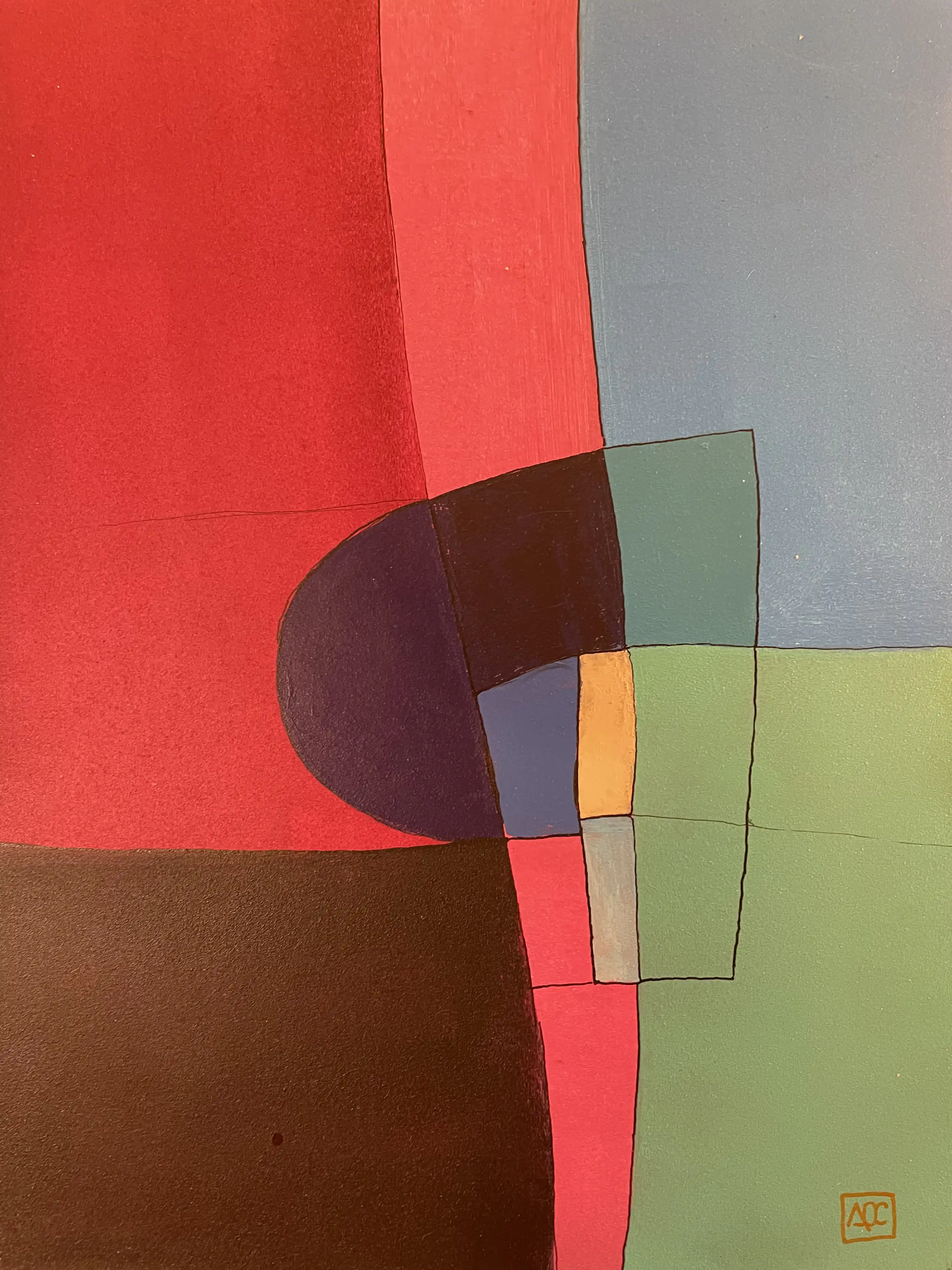 Acrylic titled Db Major - Research on Harmony - Variation 8