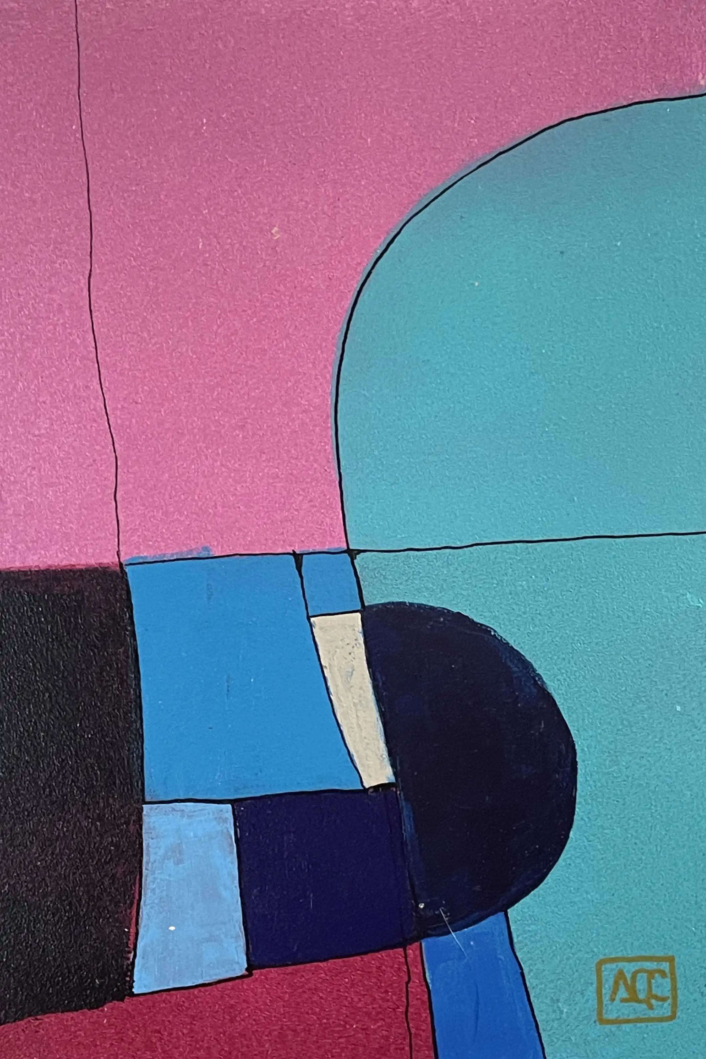 Acrylic titled Db Major - Research on Harmony - Variation 9