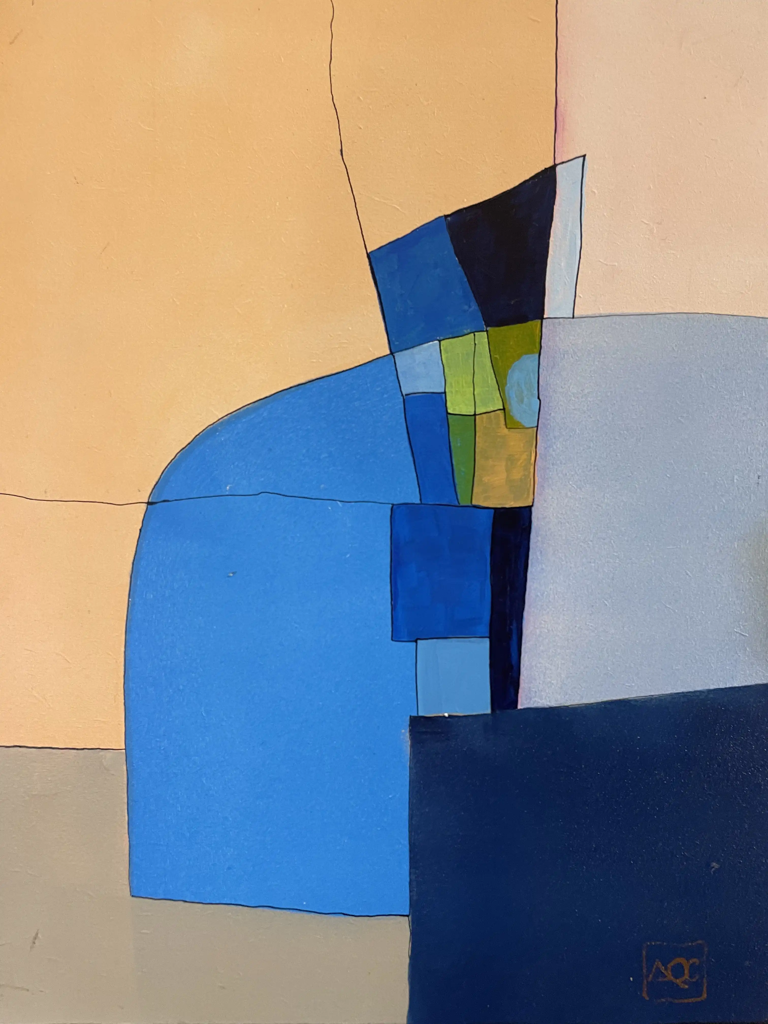 Acrylic titled E Major - Research on Harmony - Variation 3