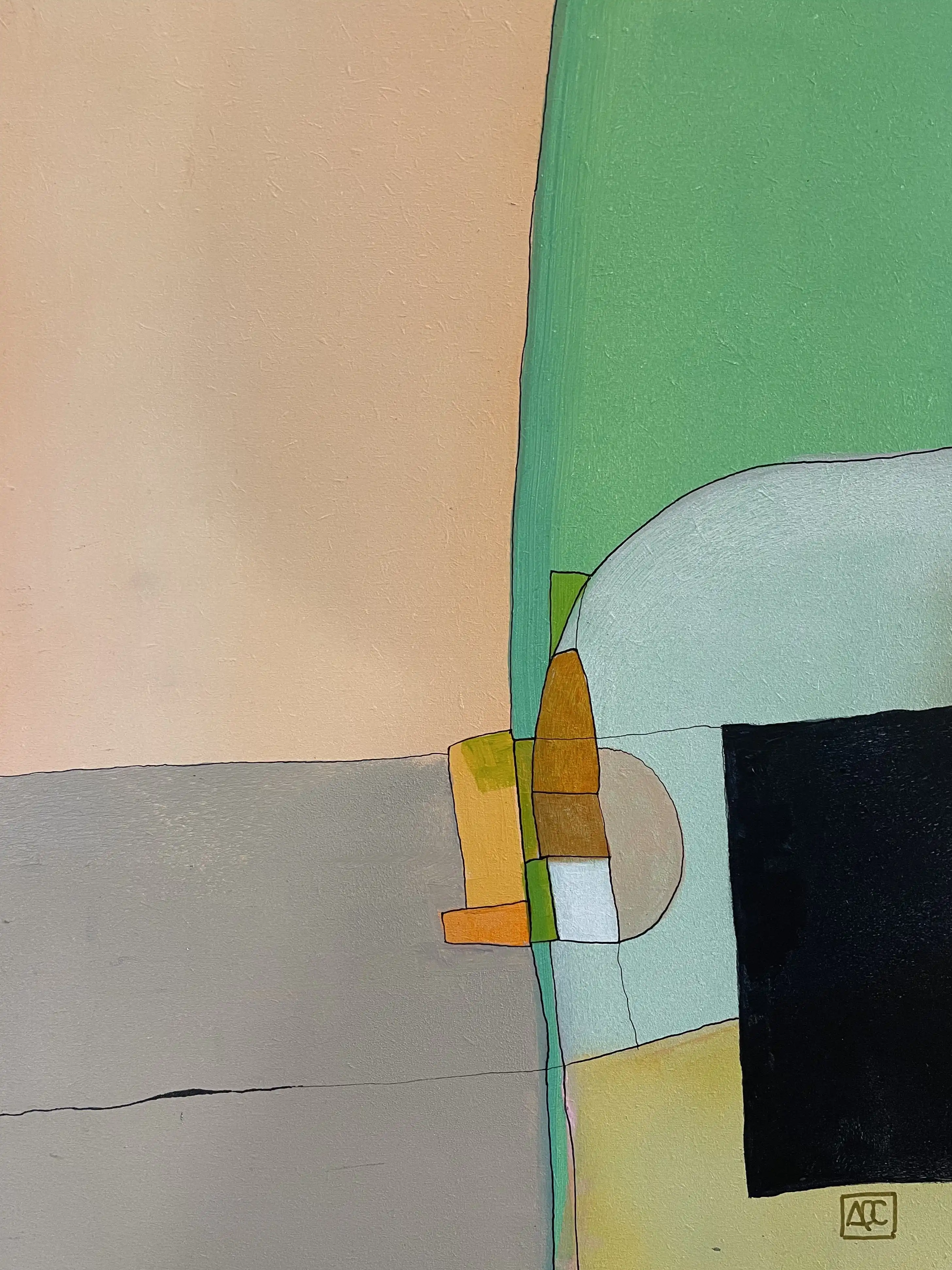 Acrylic titled E Minor - Research on Harmony - Variation 2