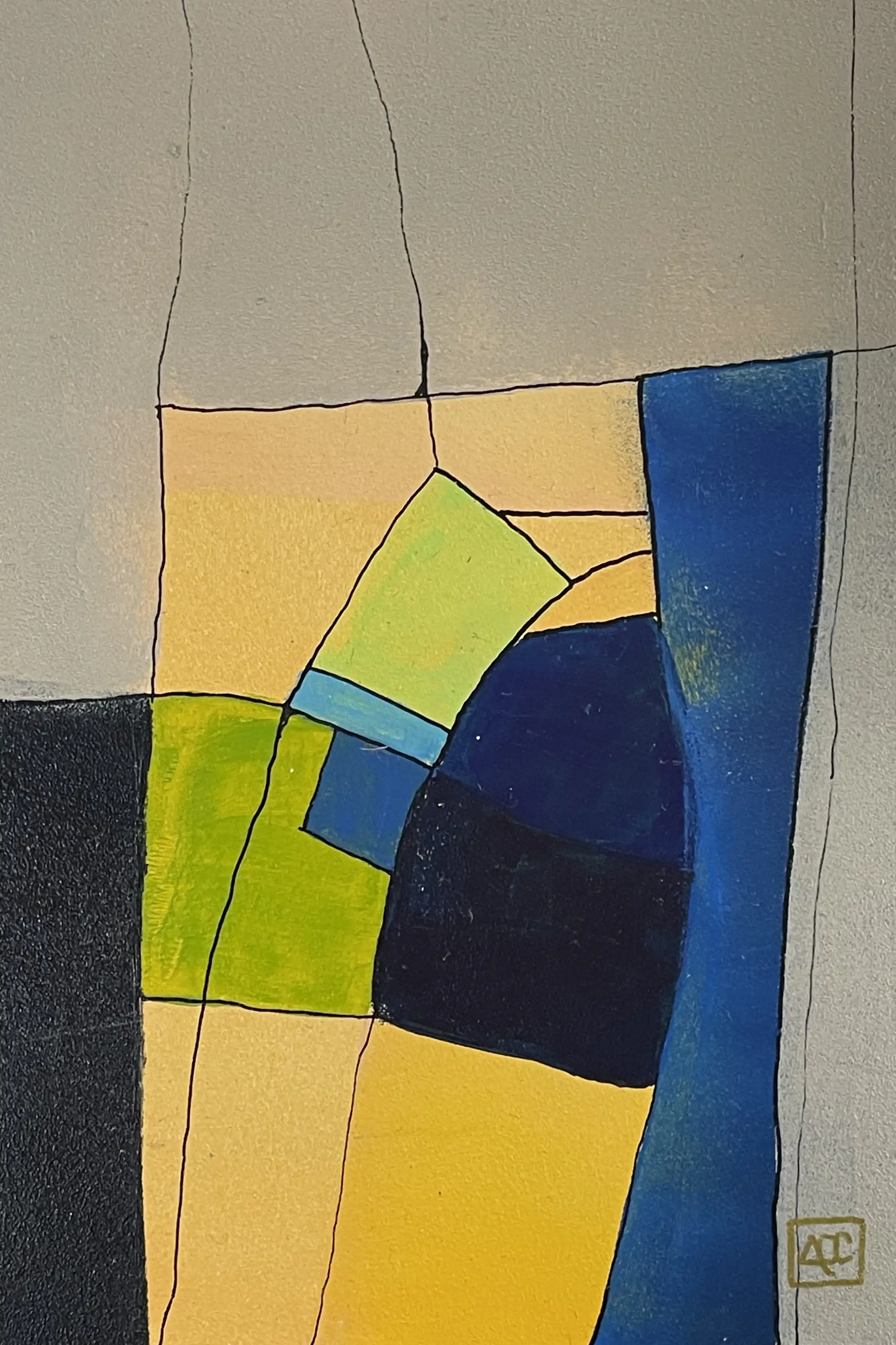 Acrylic titled E Minor - Research on Harmony - Variation 3