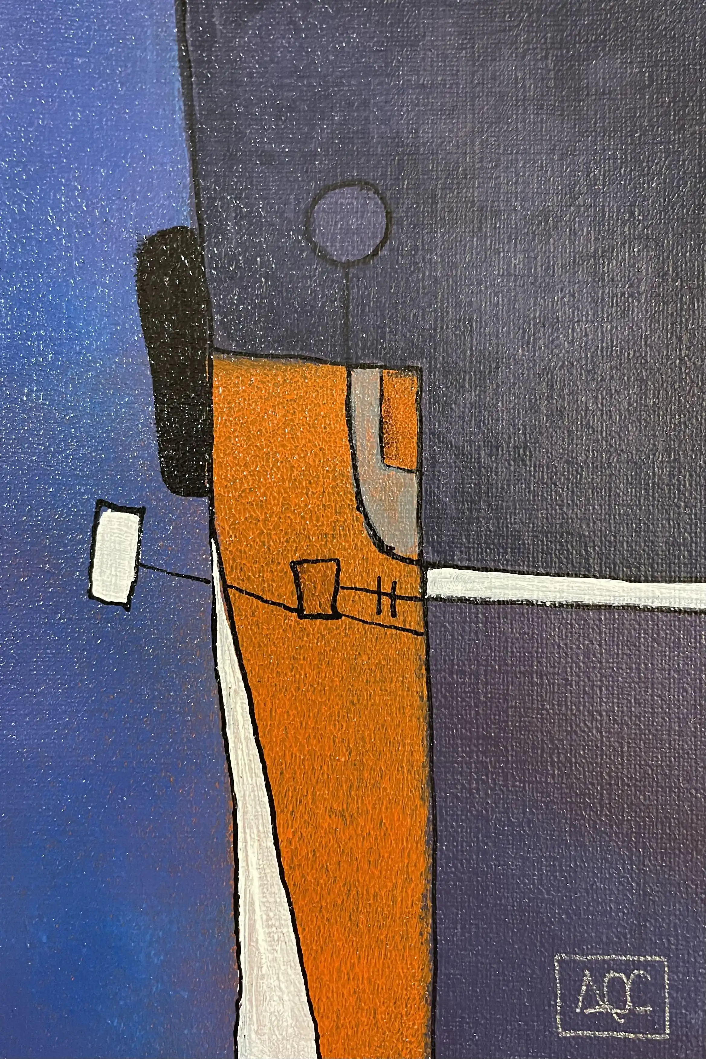 Acrylic titled Eb Major - Research on Harmony - Variation 1