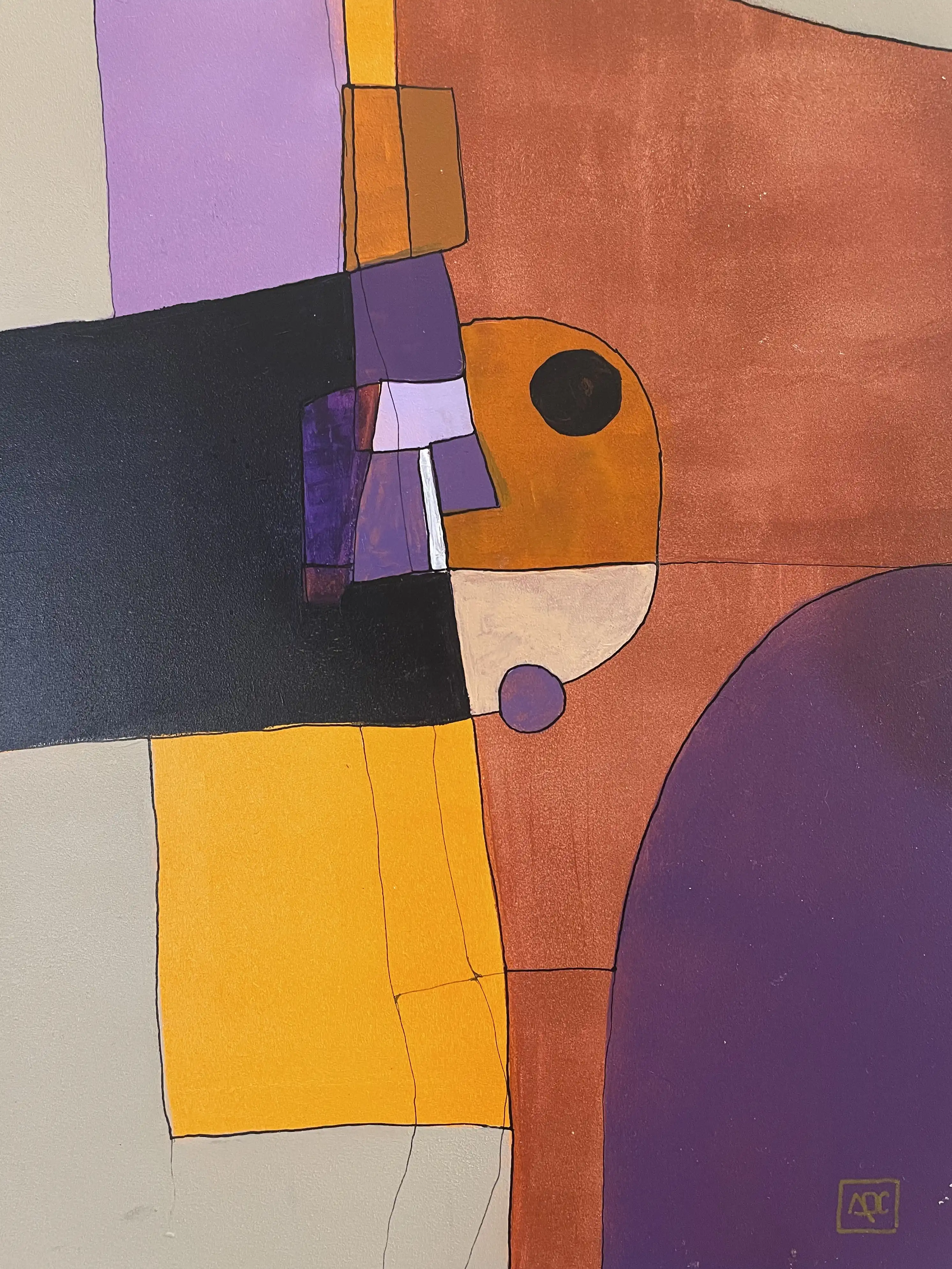 Acrylic titled Eb Major - Research on Harmony - Variation 3