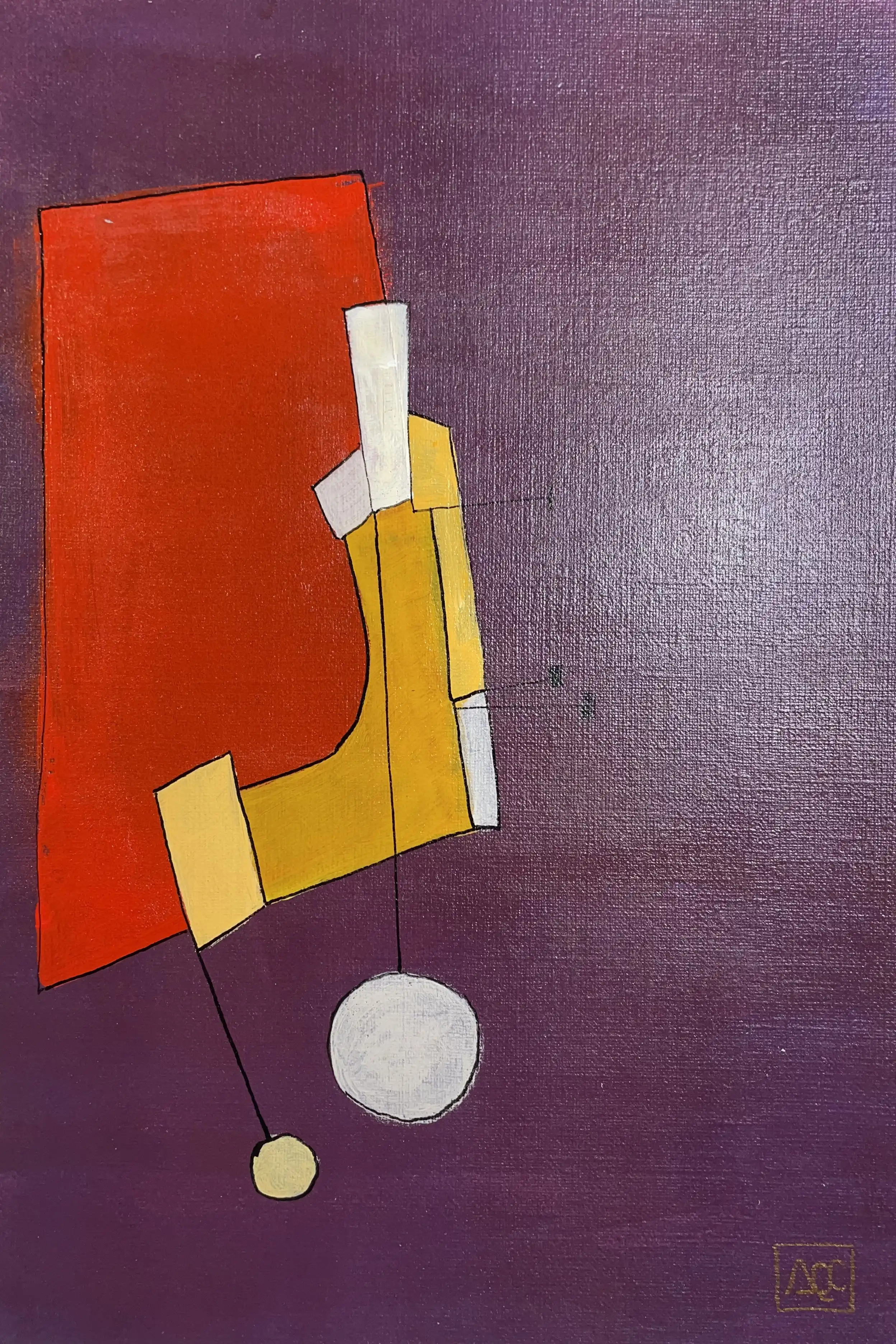 Acrylic titled F Major - Research on Harmony