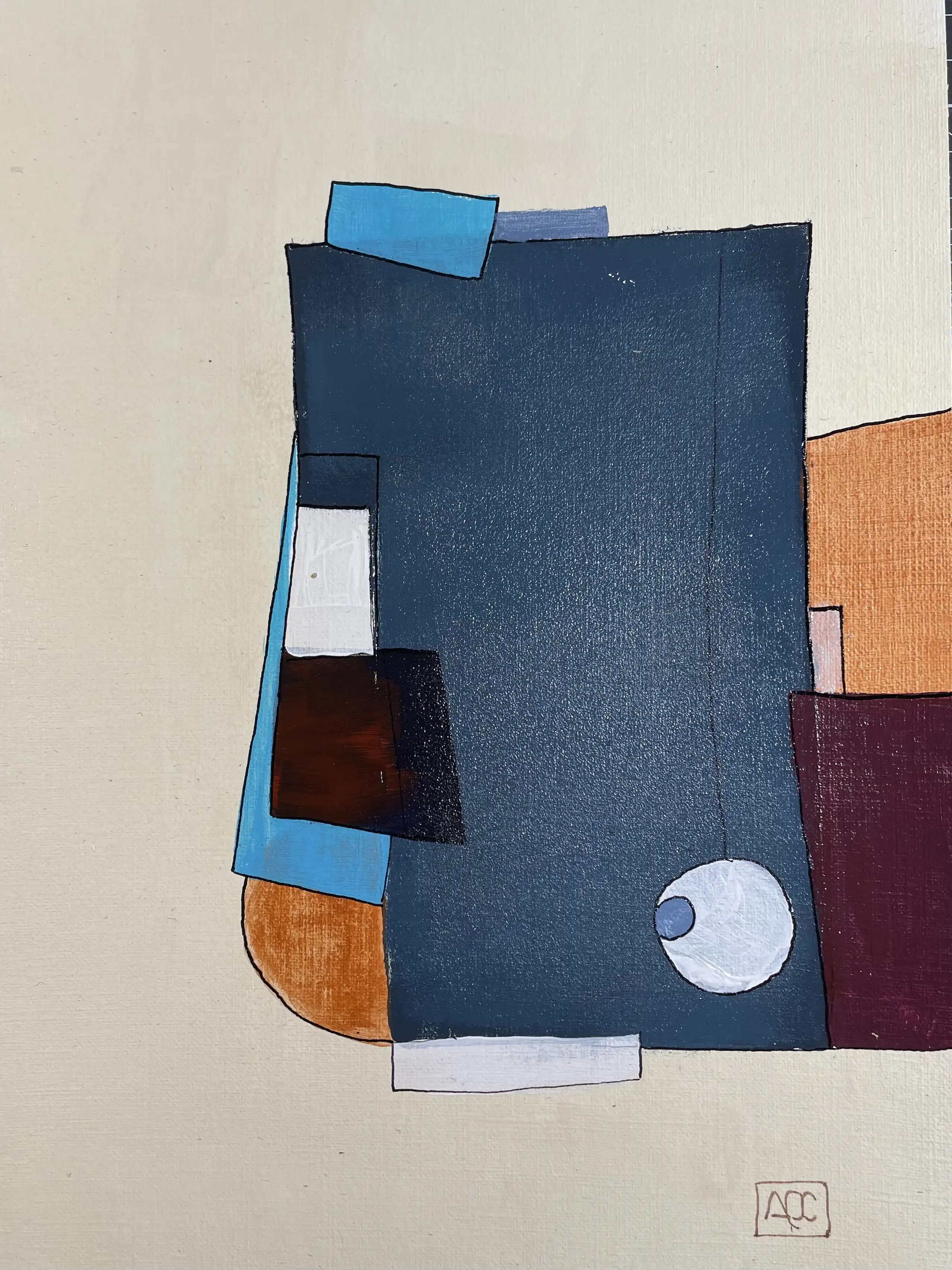 Acrylic titled F minor - Research on Harmony