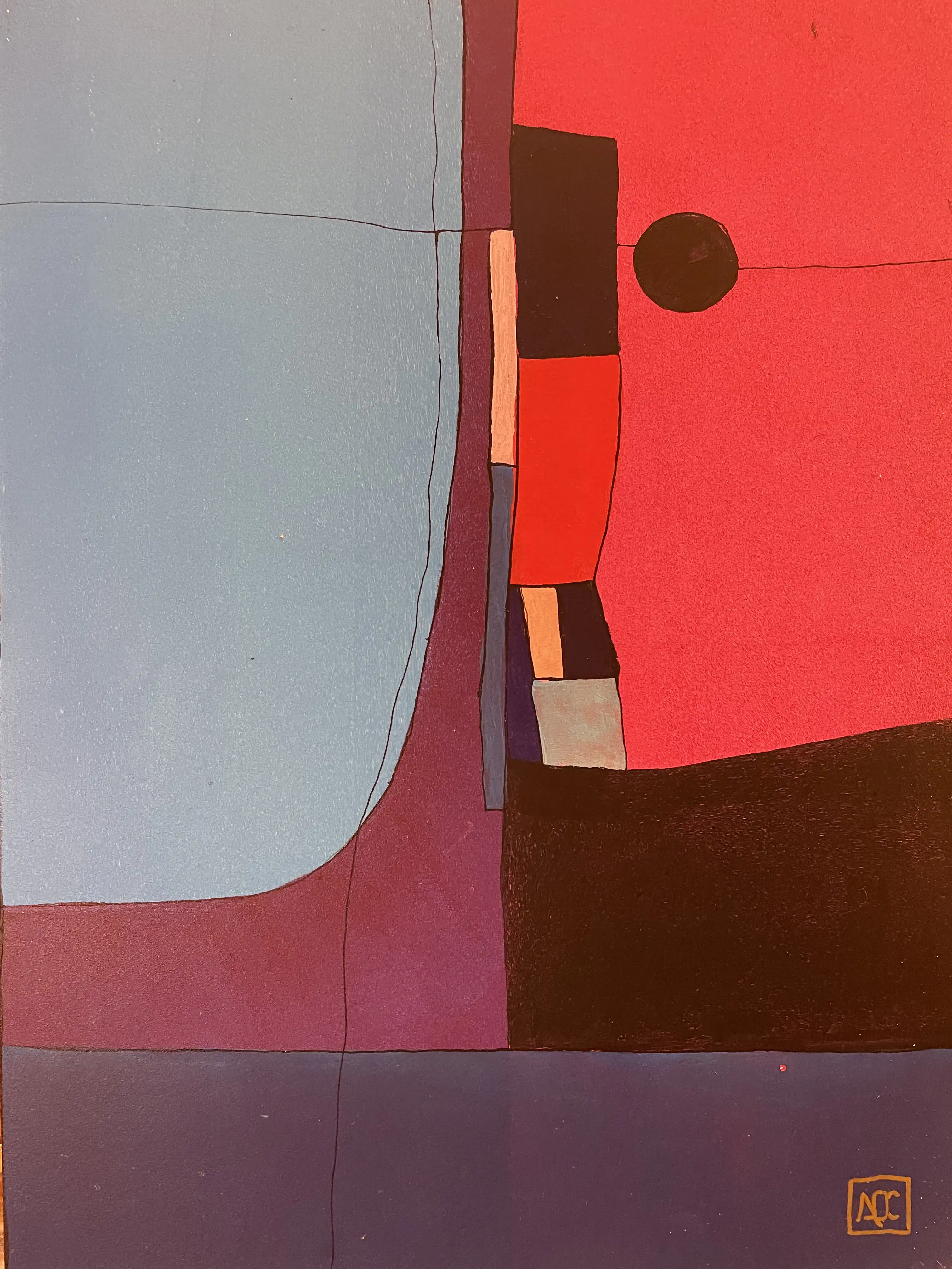 Acrylic titled F Minor - Research on Harmony - Variation 12