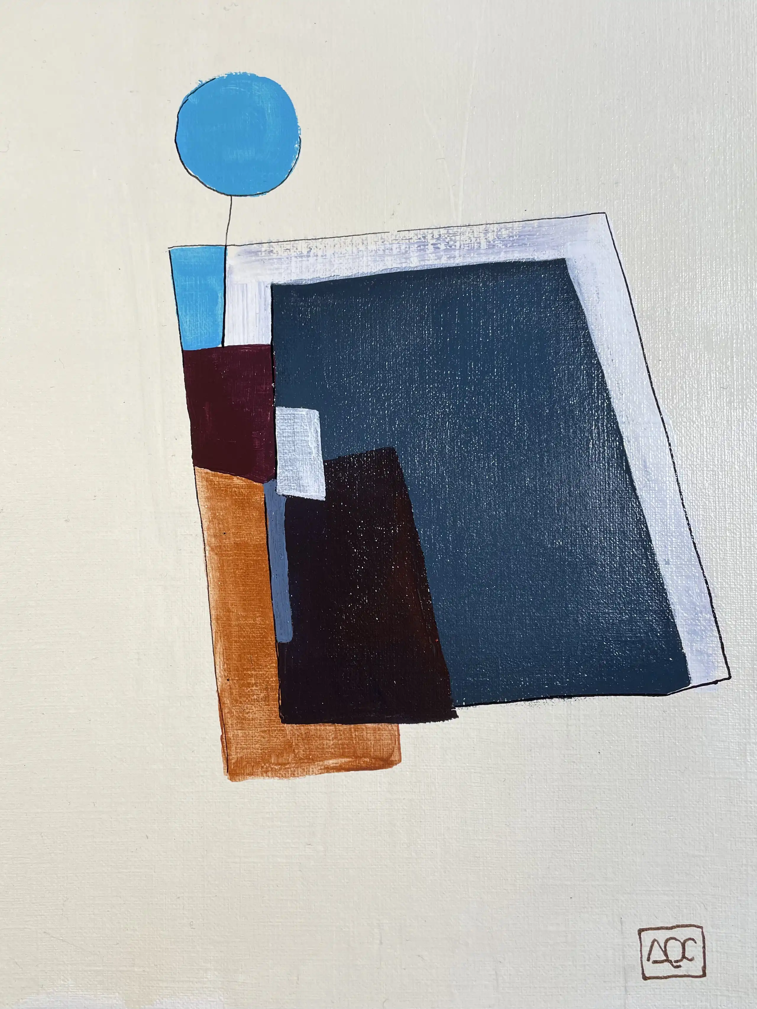 Acrylic titled F minor - Research on Harmony - Variation 2