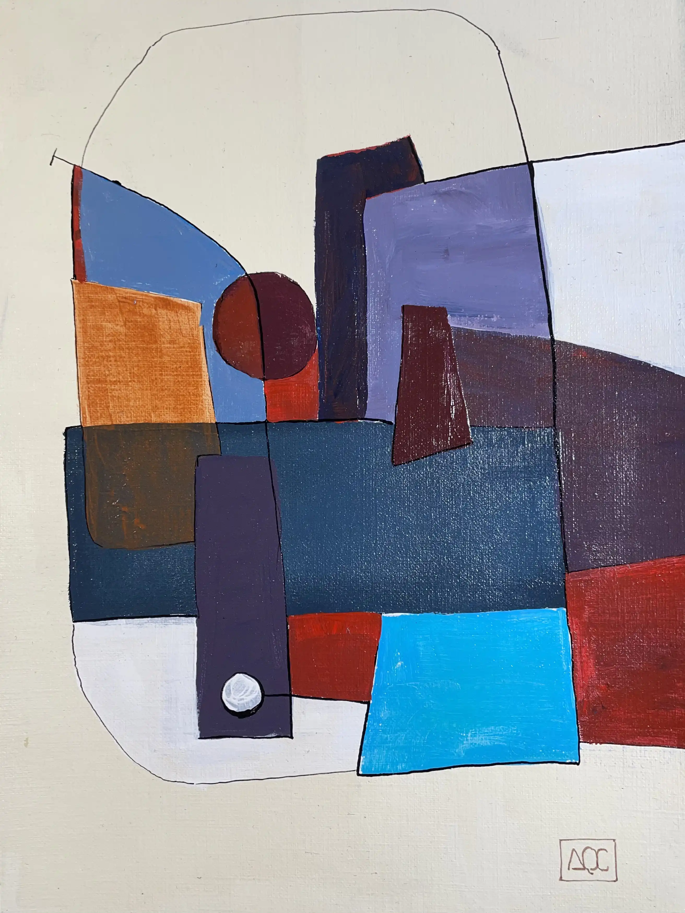 Acrylic titled F minor - Research on Harmony - Variation 3